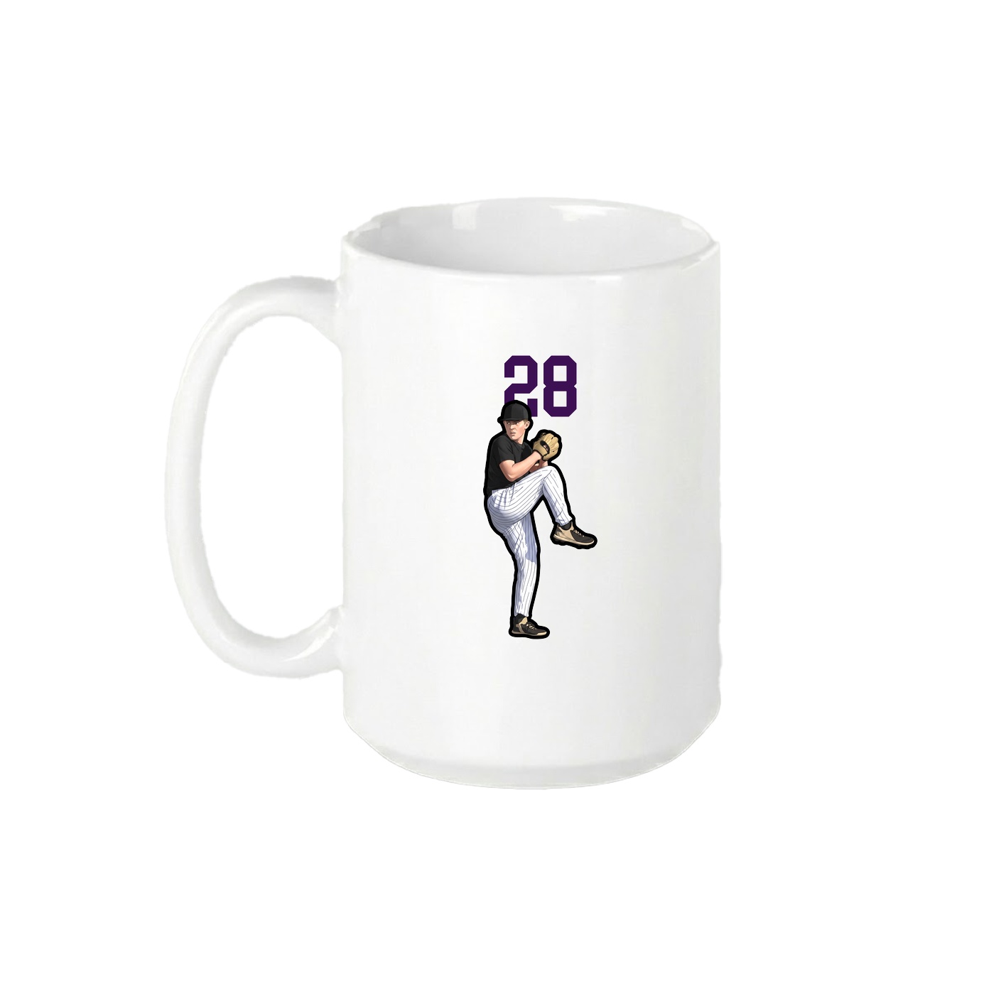 15oz Coffee Mug — Number Top in White