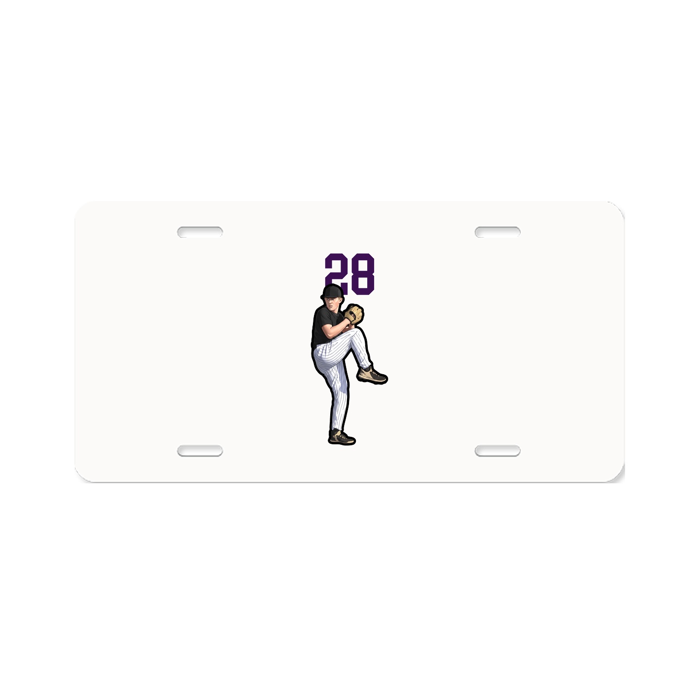 License Plate — Number Top in Classic