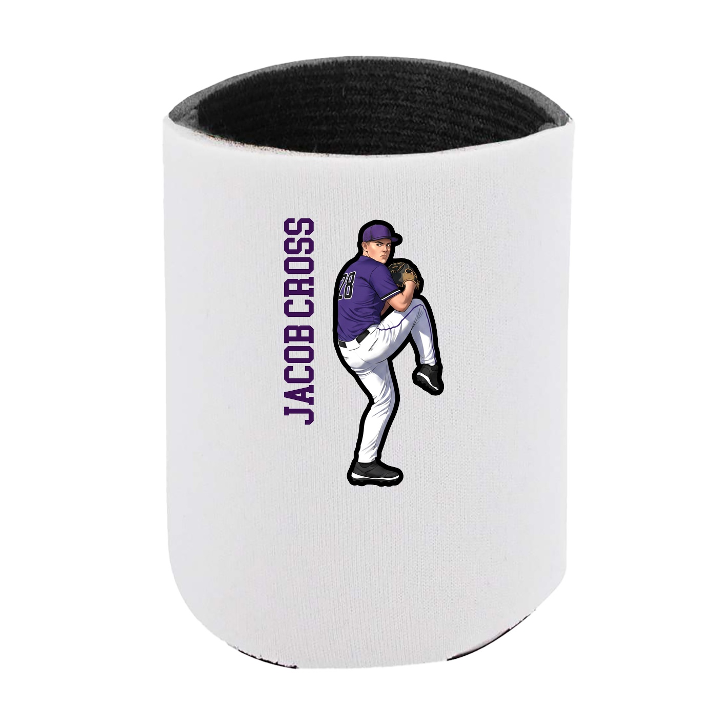 Can Holder — Name Vertical in White