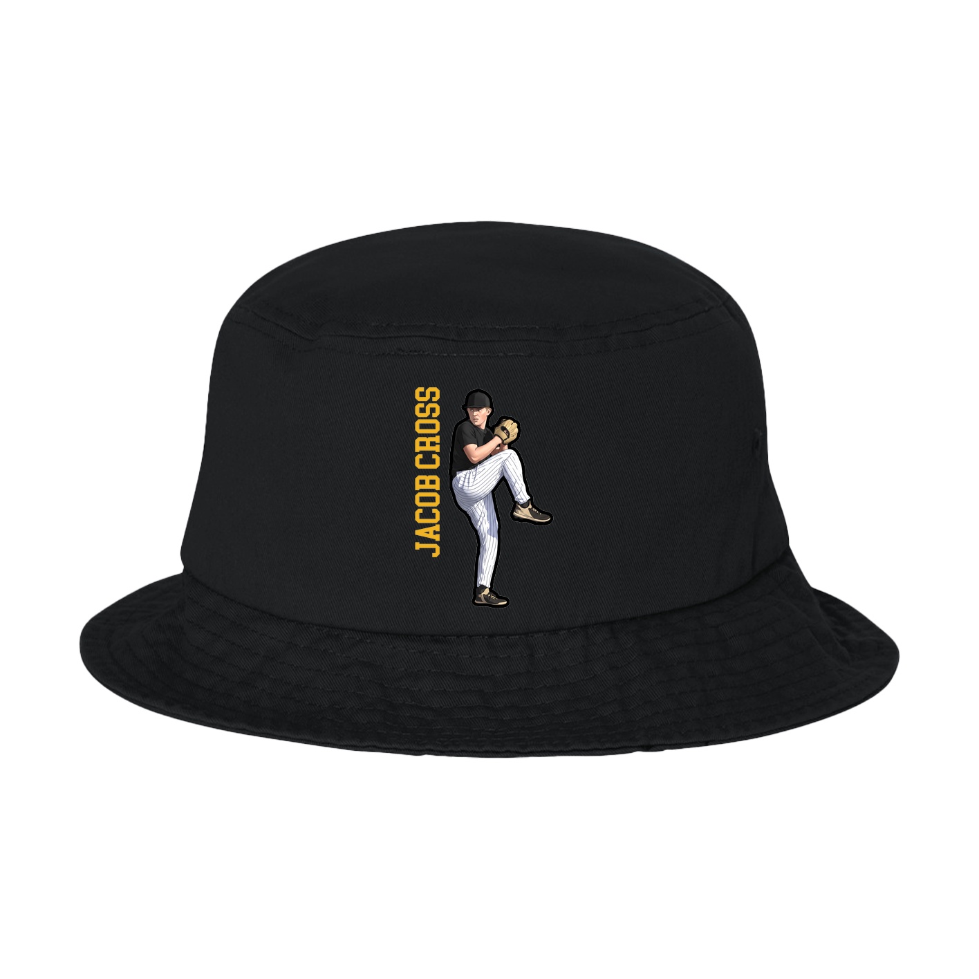 Bucket Cap — Name Vertical in Black