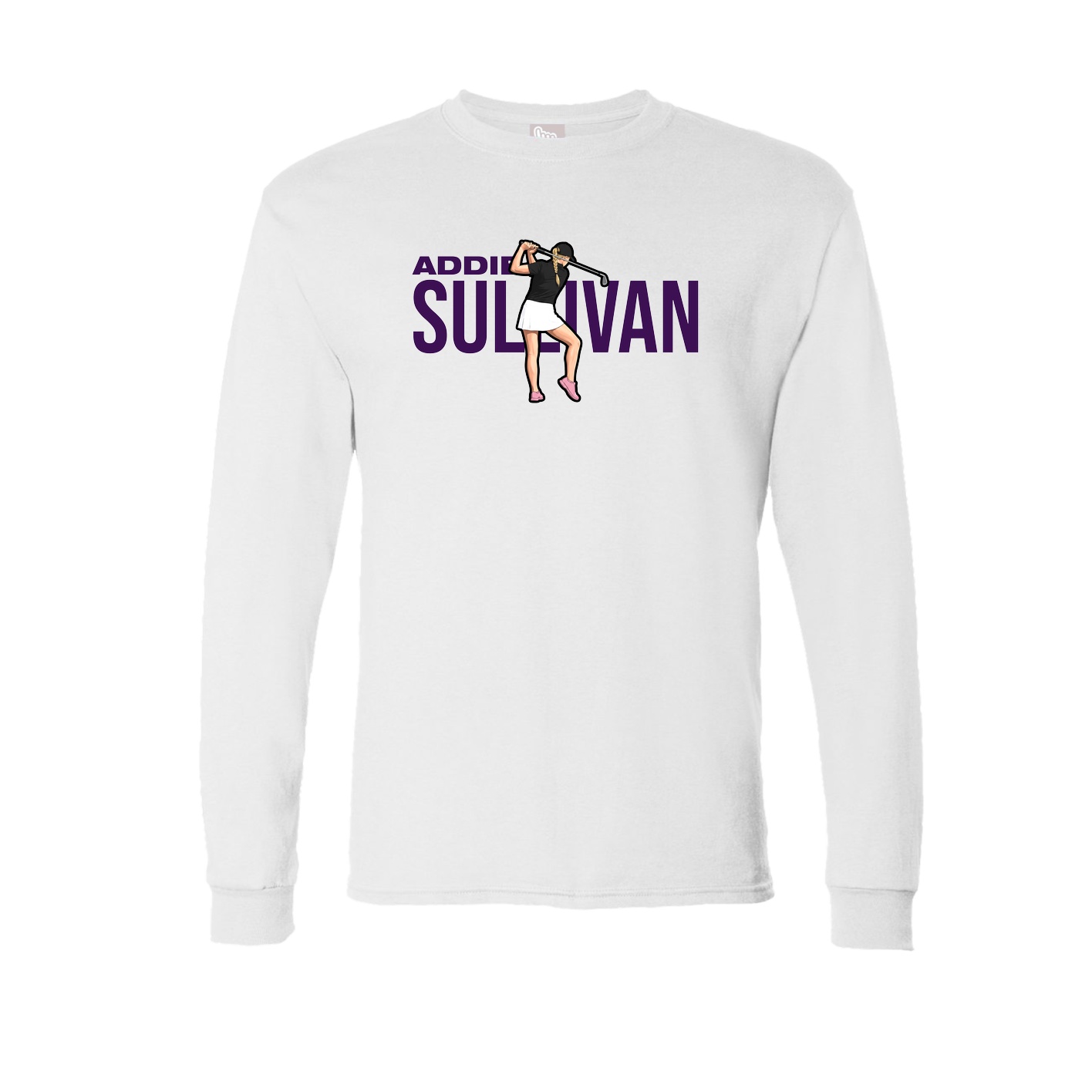Long Sleeve Tee — Player Name in White