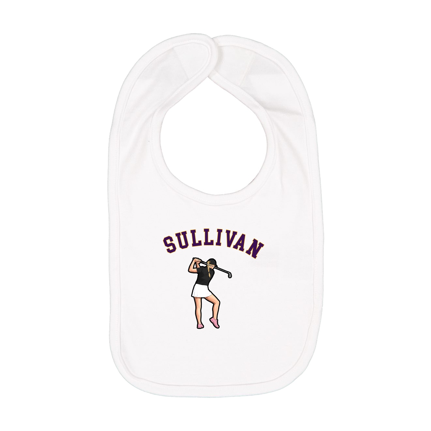 Infant Bib — Shirsey Arch in White