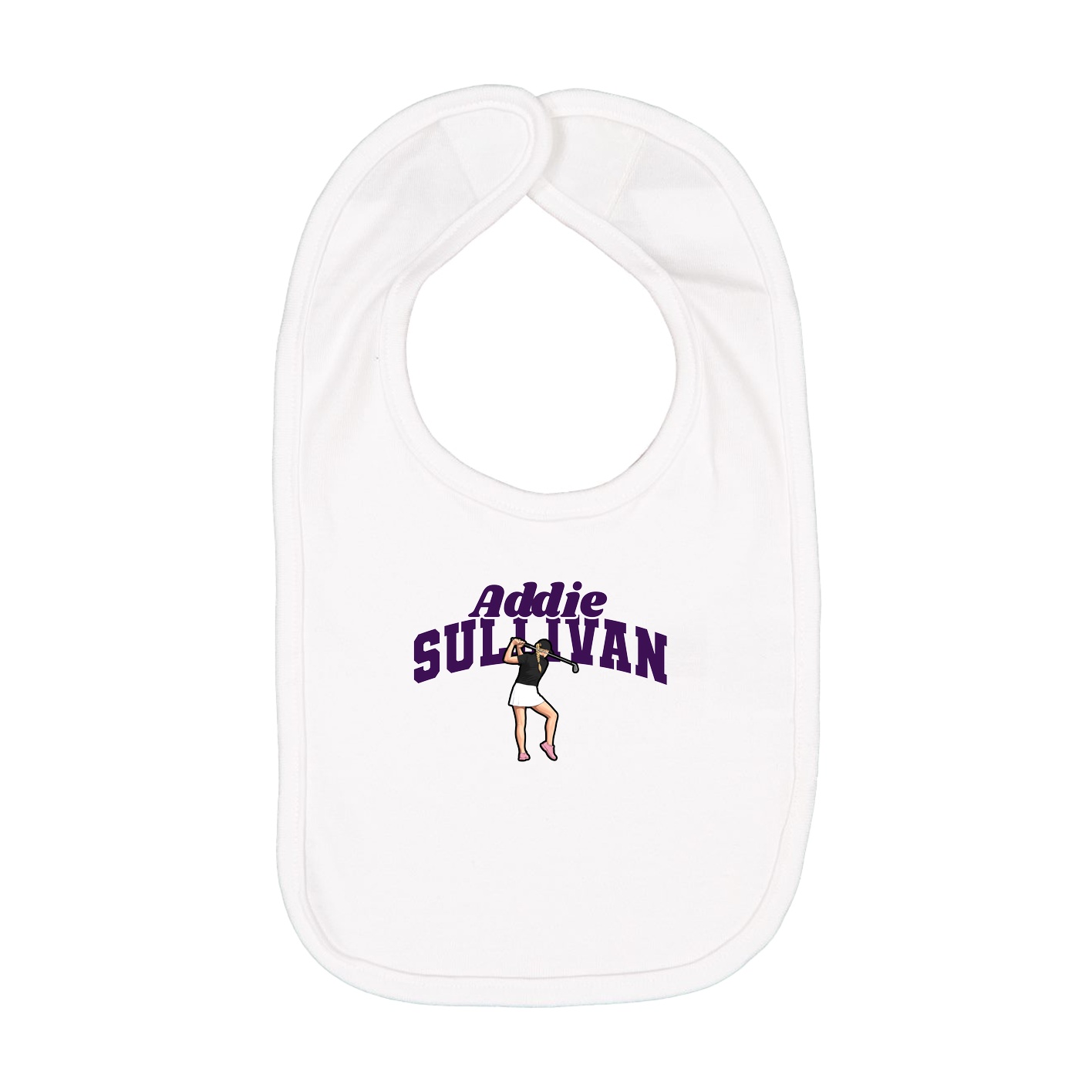 Infant Bib — Signature Arch in White