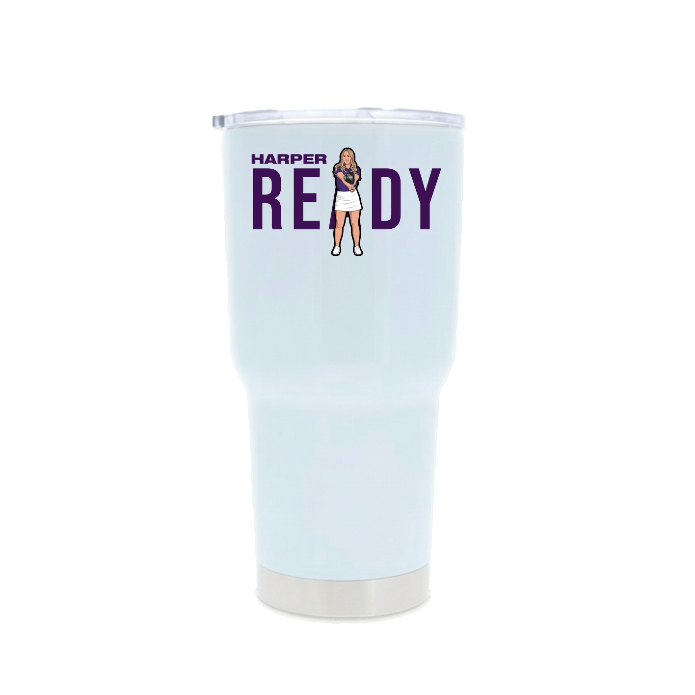 30oz Stainless Steel Tumbler — Player Name in White