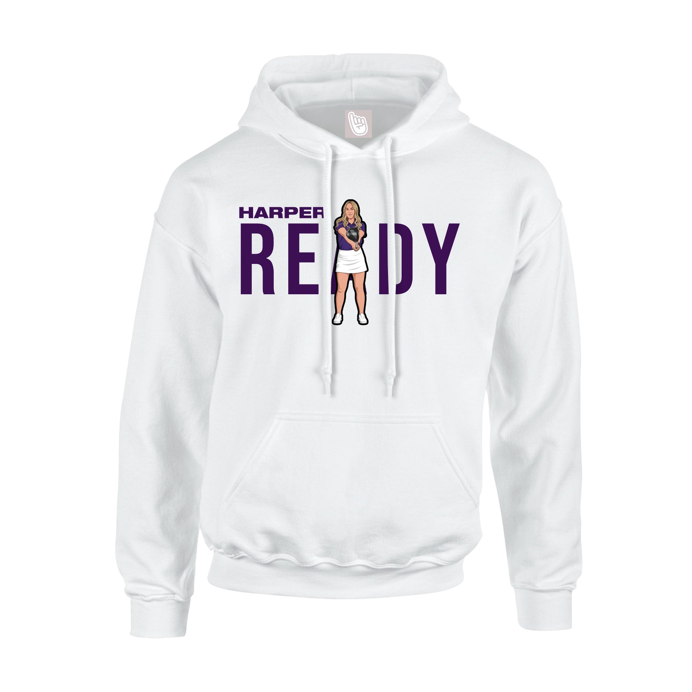 Youth Hoodie — Player Name in White