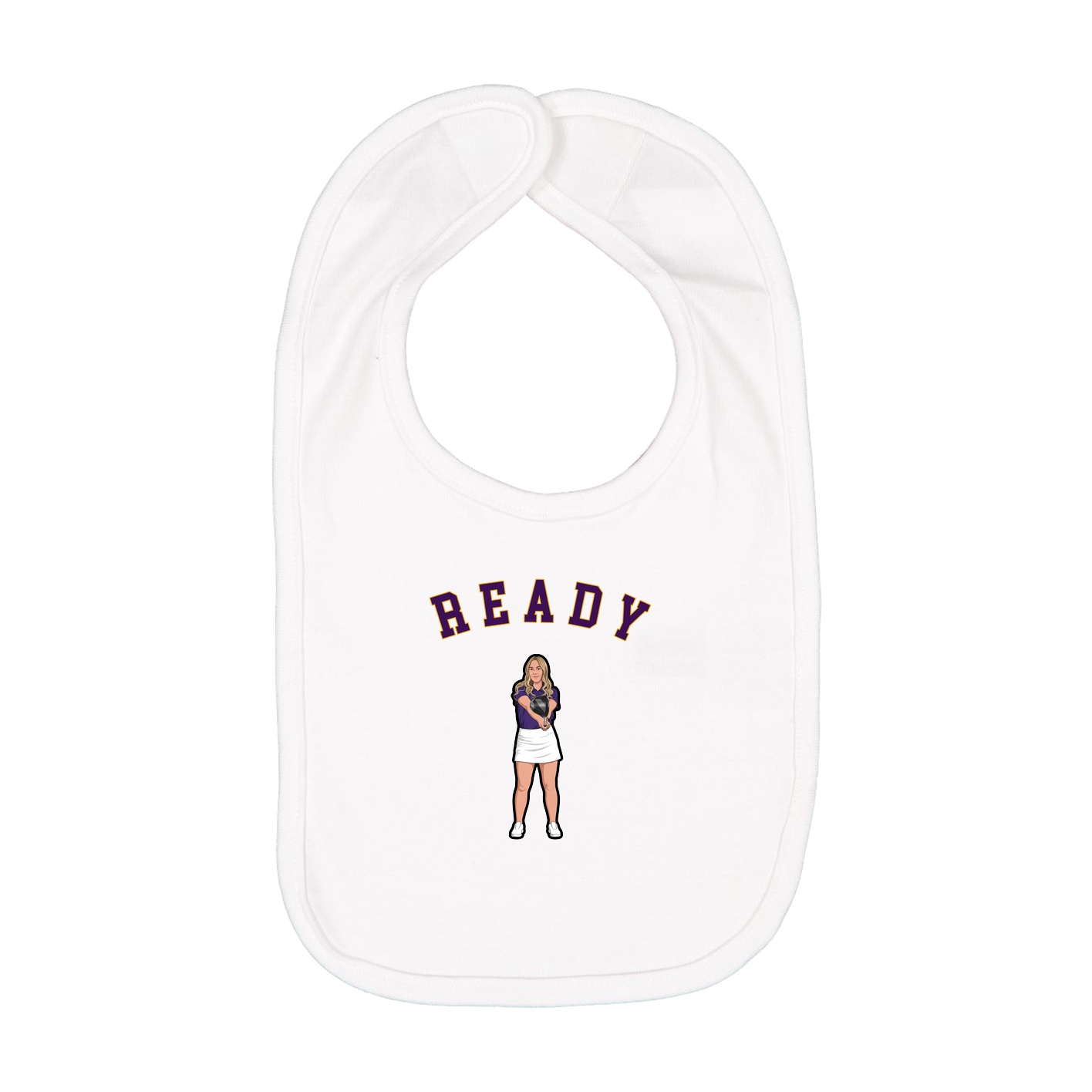 Infant Bib — Shirsey Arch in White