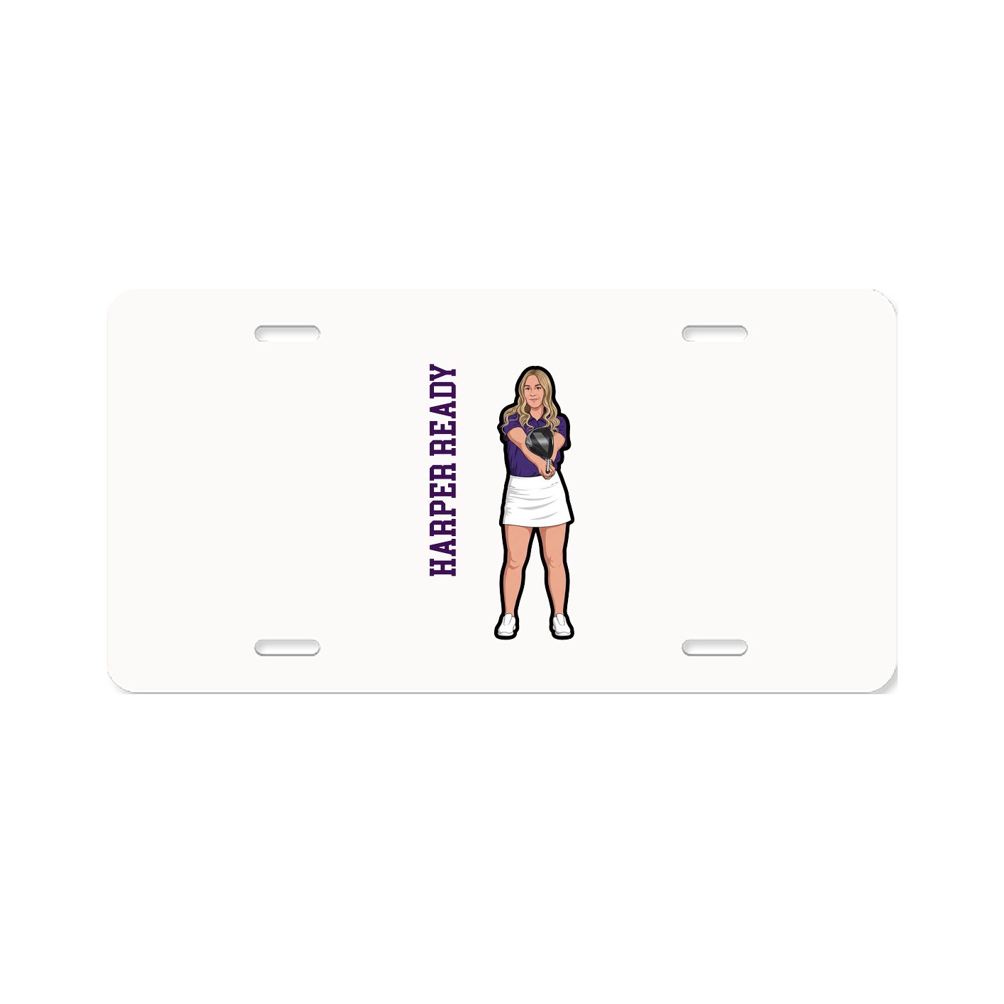 License Plate — Name Vertical in Classic