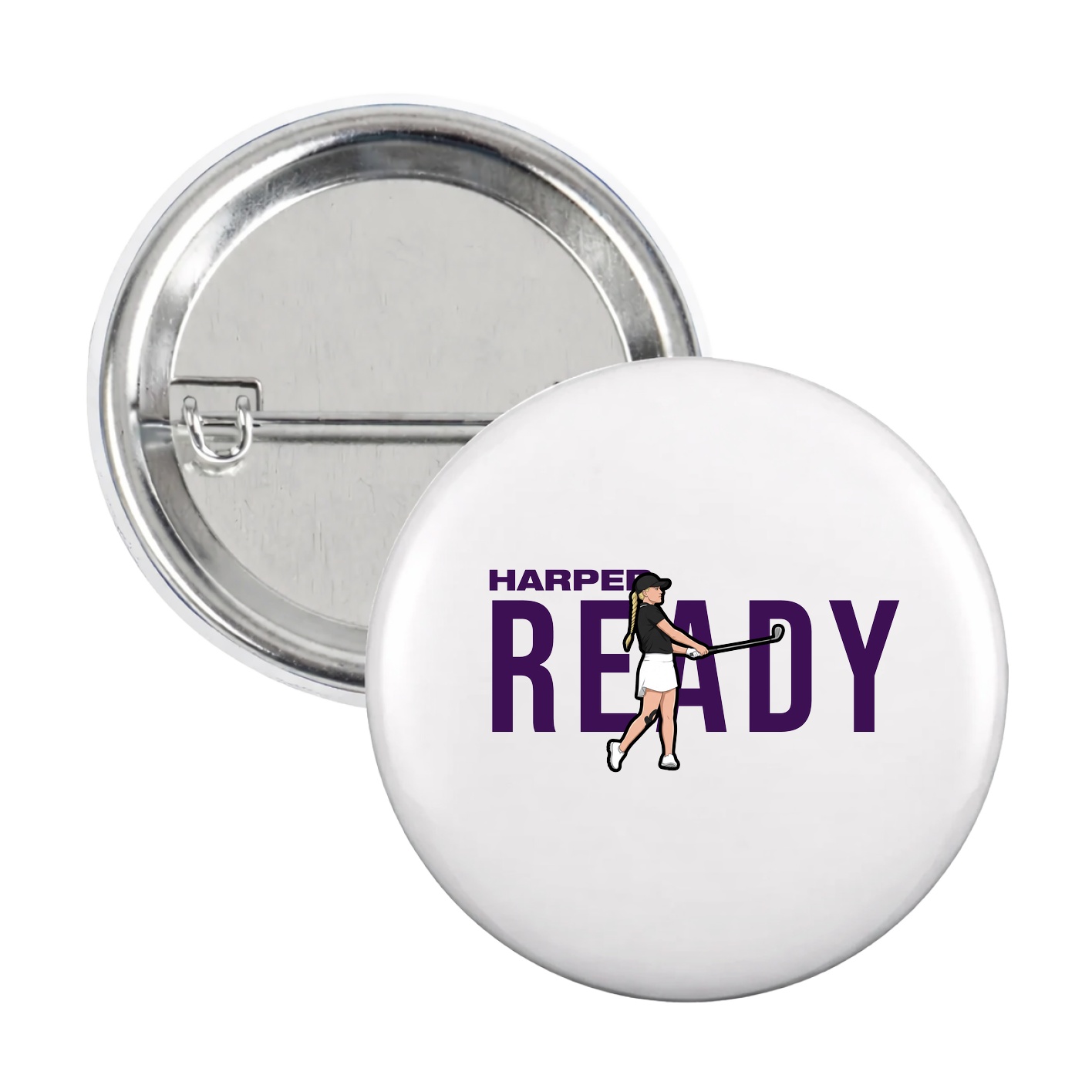 Game Day Button — Player Name in White