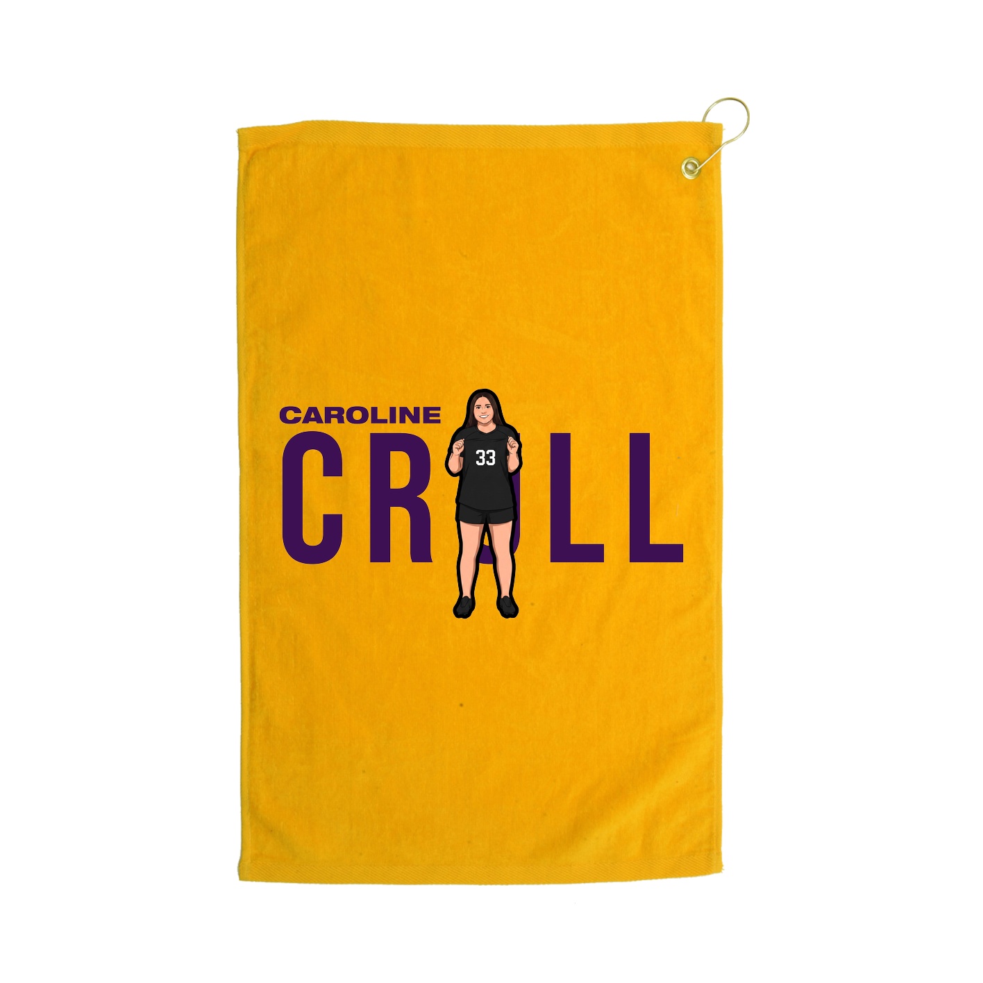 Golf Towel — Player Name in Gold