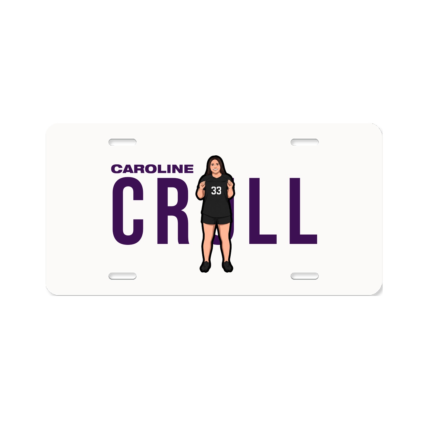 License Plate — Player Name in Classic