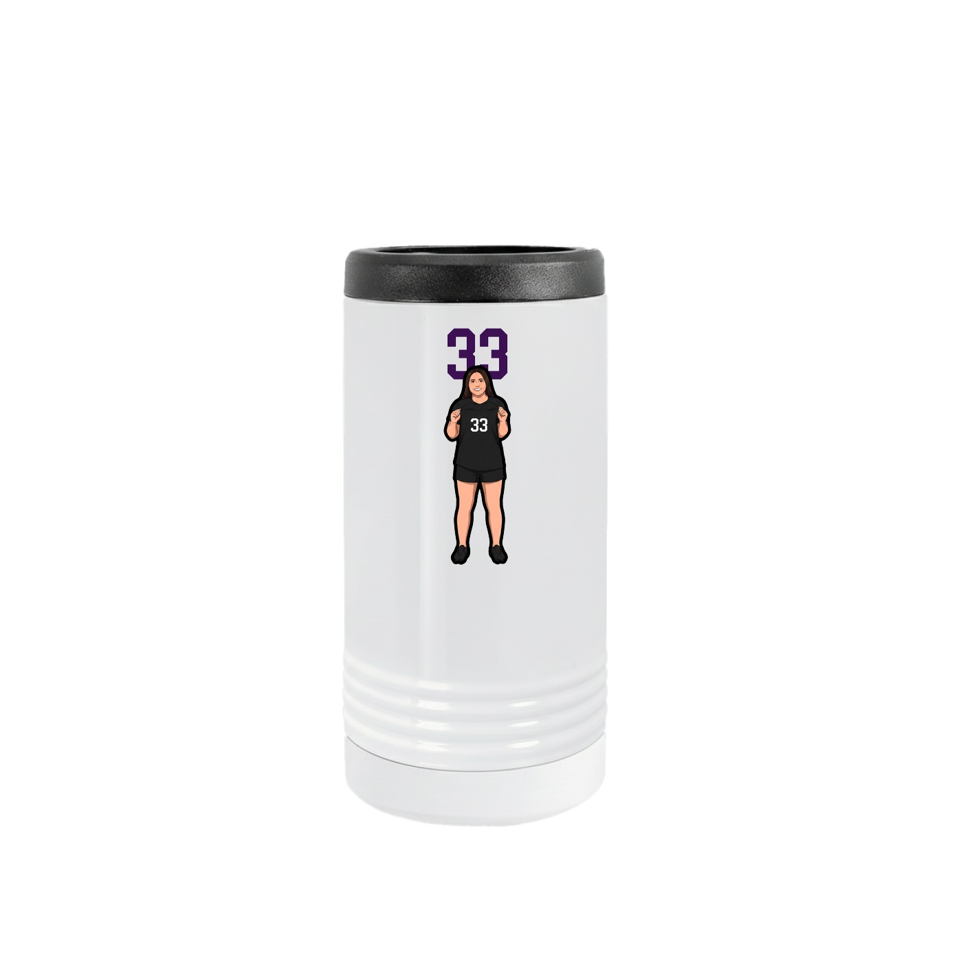Slim Beverage Holder — Number Top in White