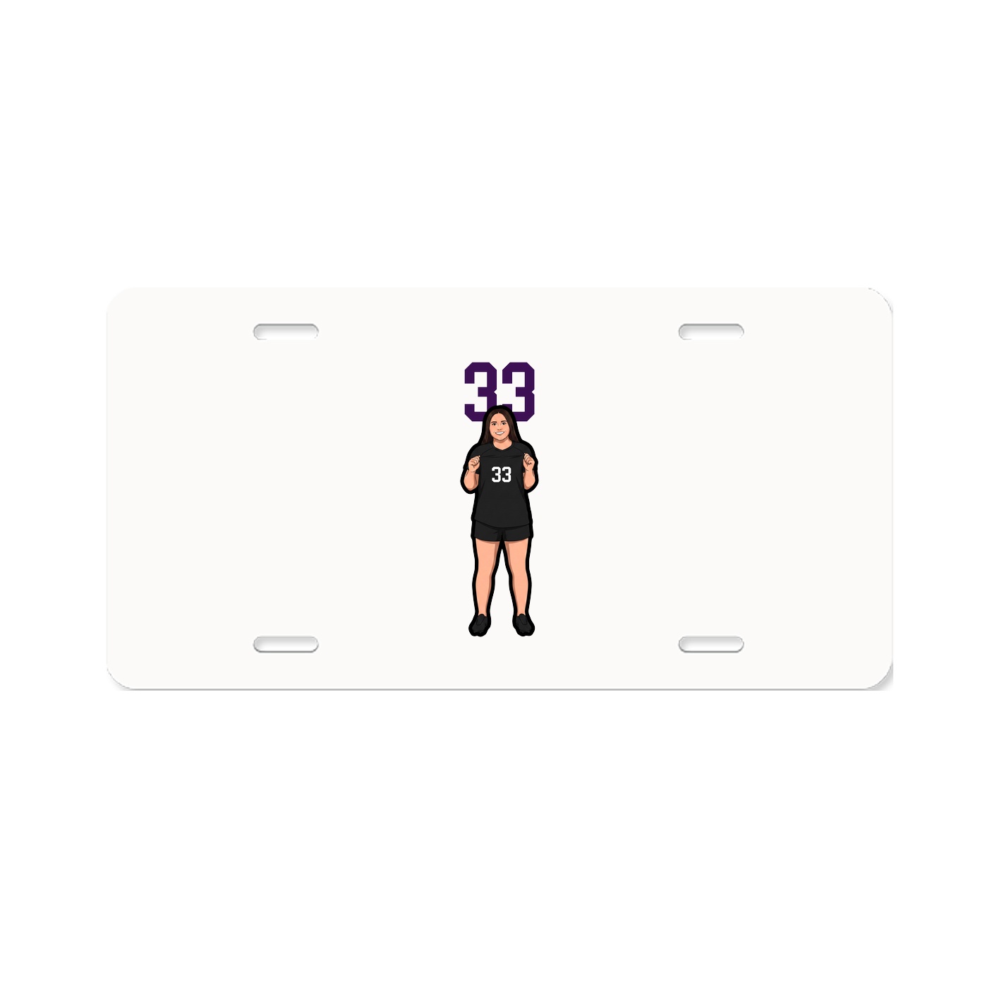 License Plate — Number Top in Classic