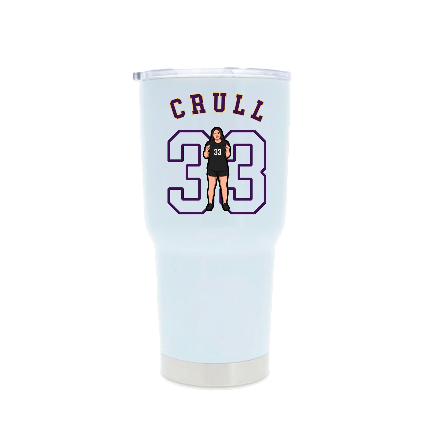 30oz Stainless Steel Tumbler — Shirsey Arch in White