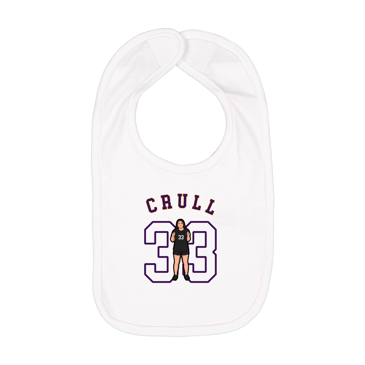 Infant Bib — Shirsey Arch in White
