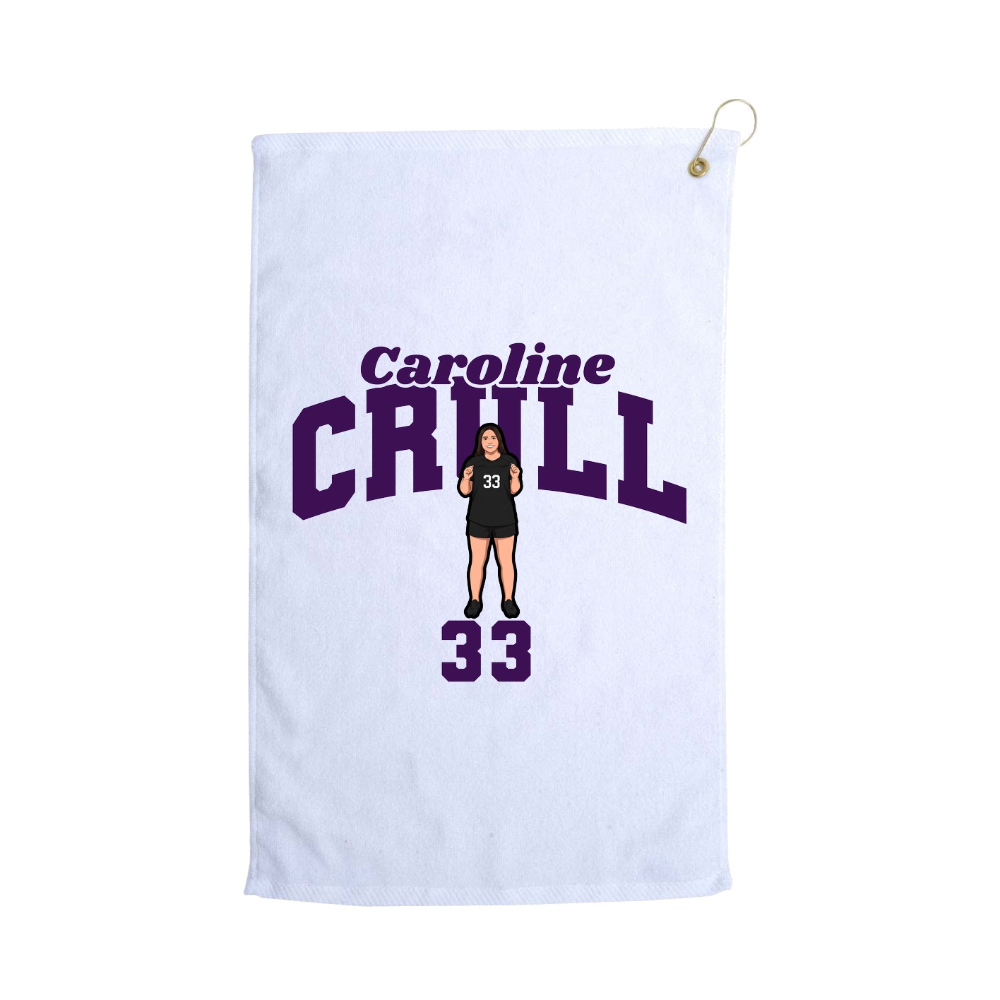 Golf Towel — Signature Arch in White