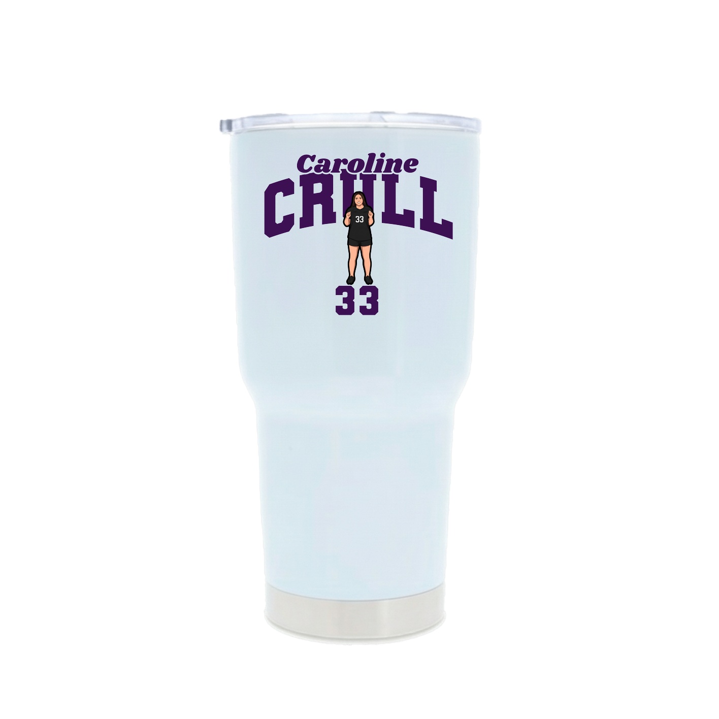 30oz Stainless Steel Tumbler — Signature Arch in White