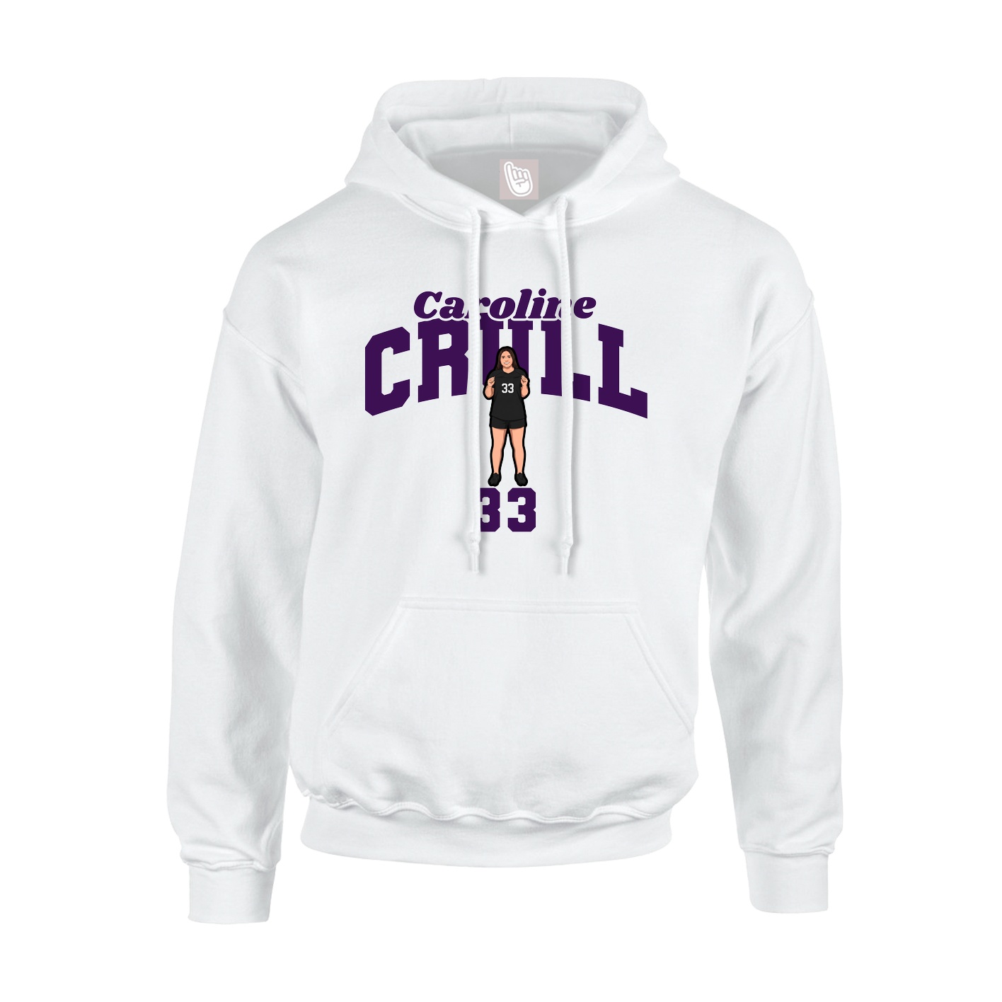 Hoodie — Signature Arch in White