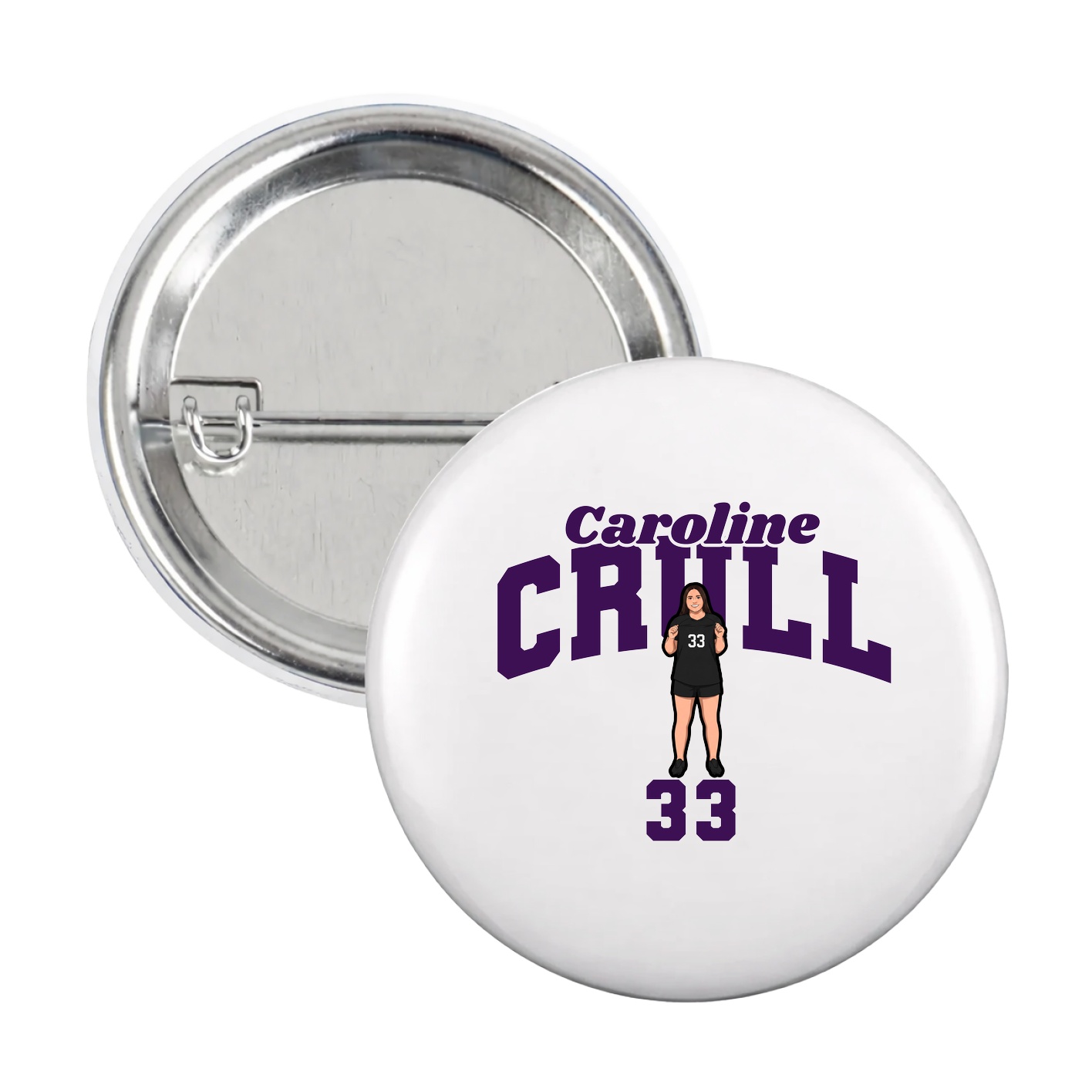 Game Day Button — Signature Arch in White