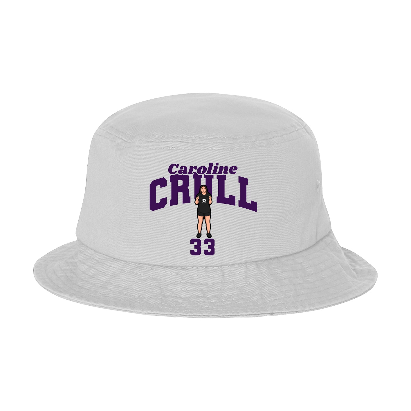 Bucket Cap — Signature Arch in White