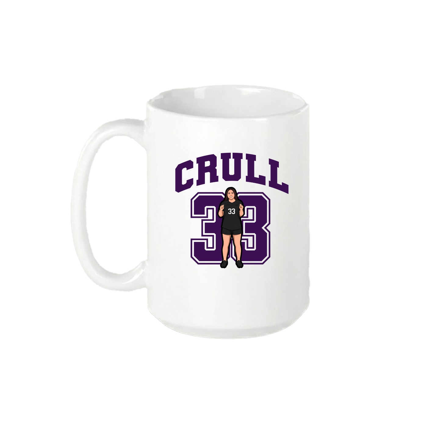 15oz Coffee Mug — Number in White