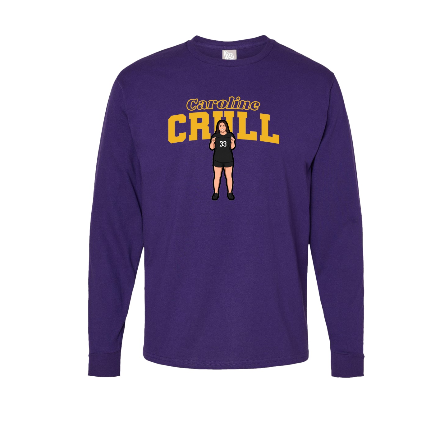 Long Sleeve Tee — Name Arch in Purple