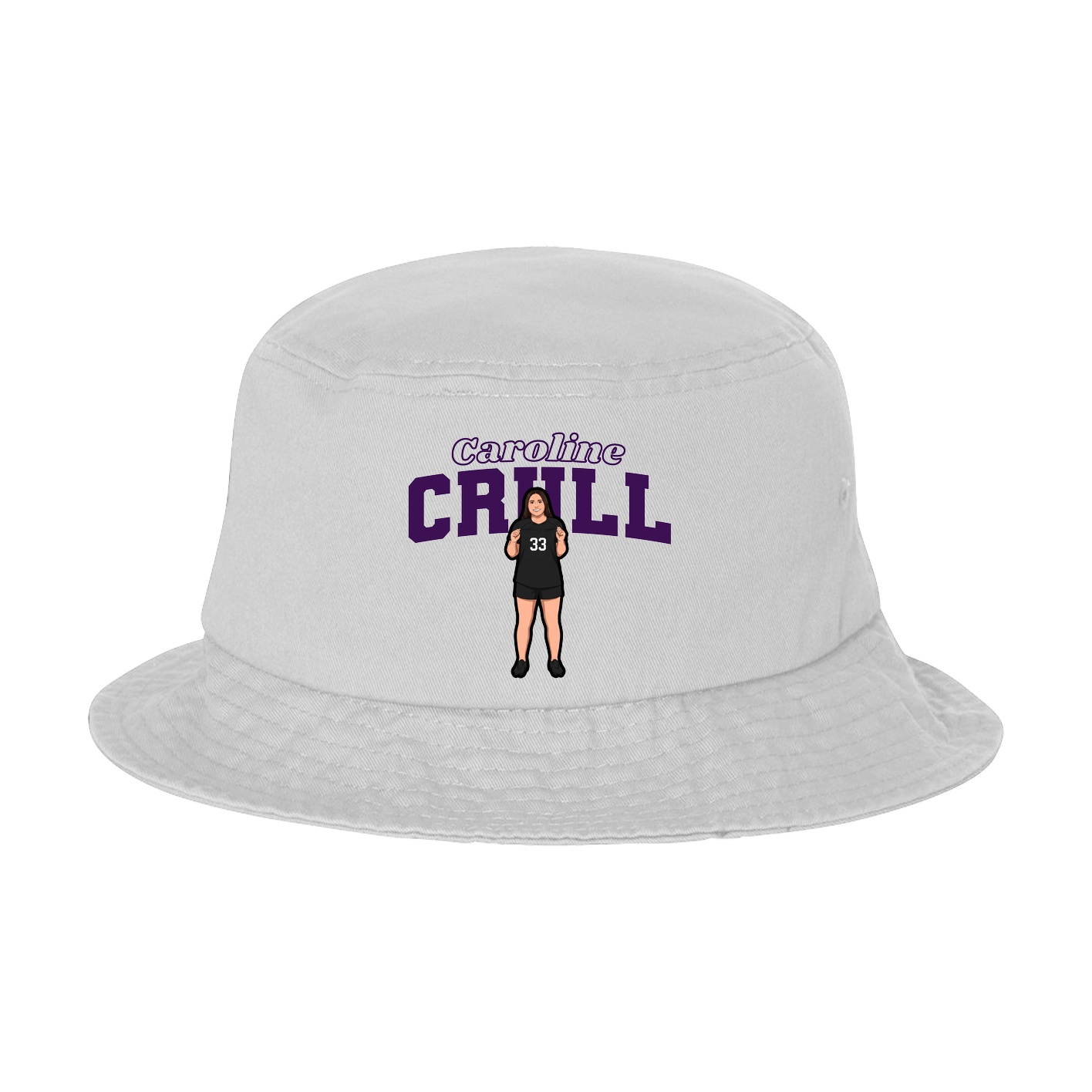 Bucket Cap — Name Arch in White