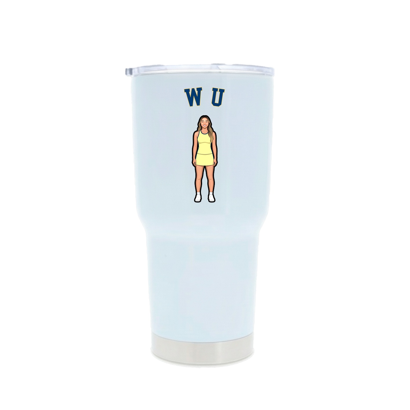 30oz Stainless Steel Tumbler — Shirsey Arch in White