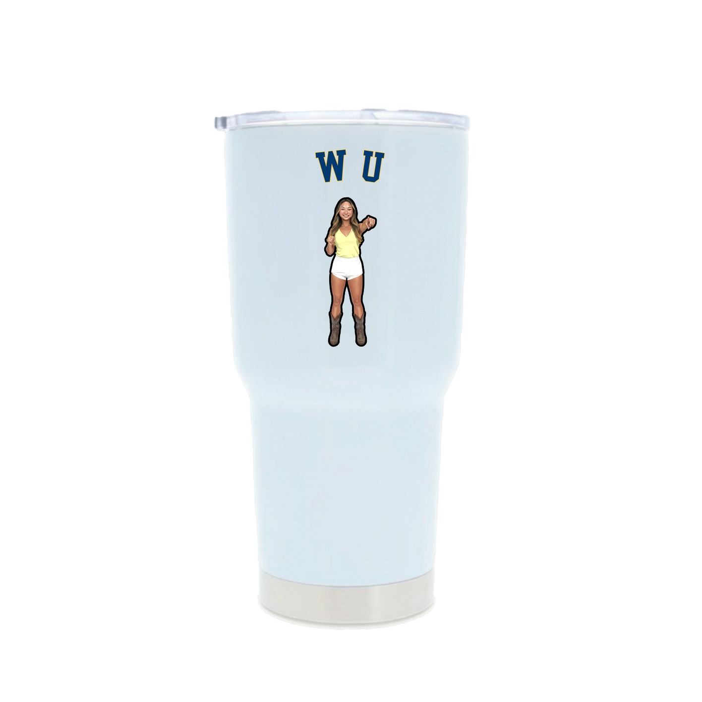 30oz Stainless Steel Tumbler — Shirsey Arch in White