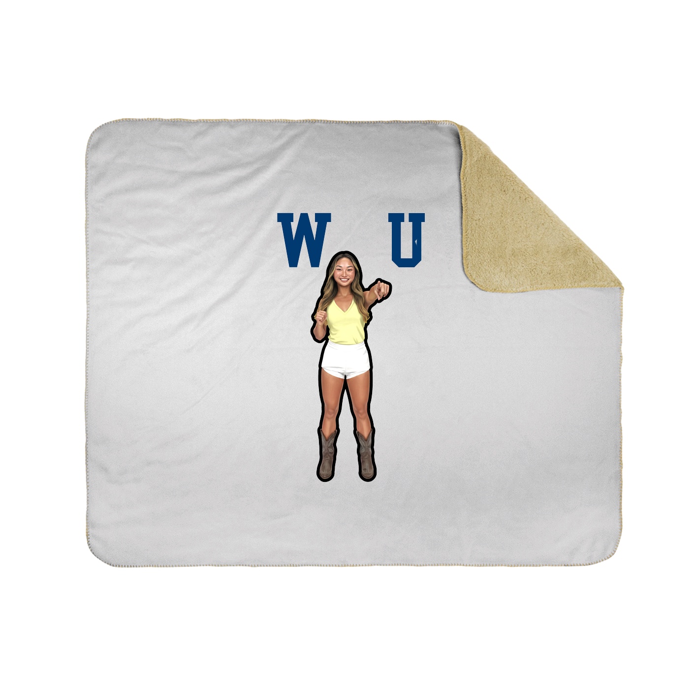 Throw Blanket — Shirsey in White