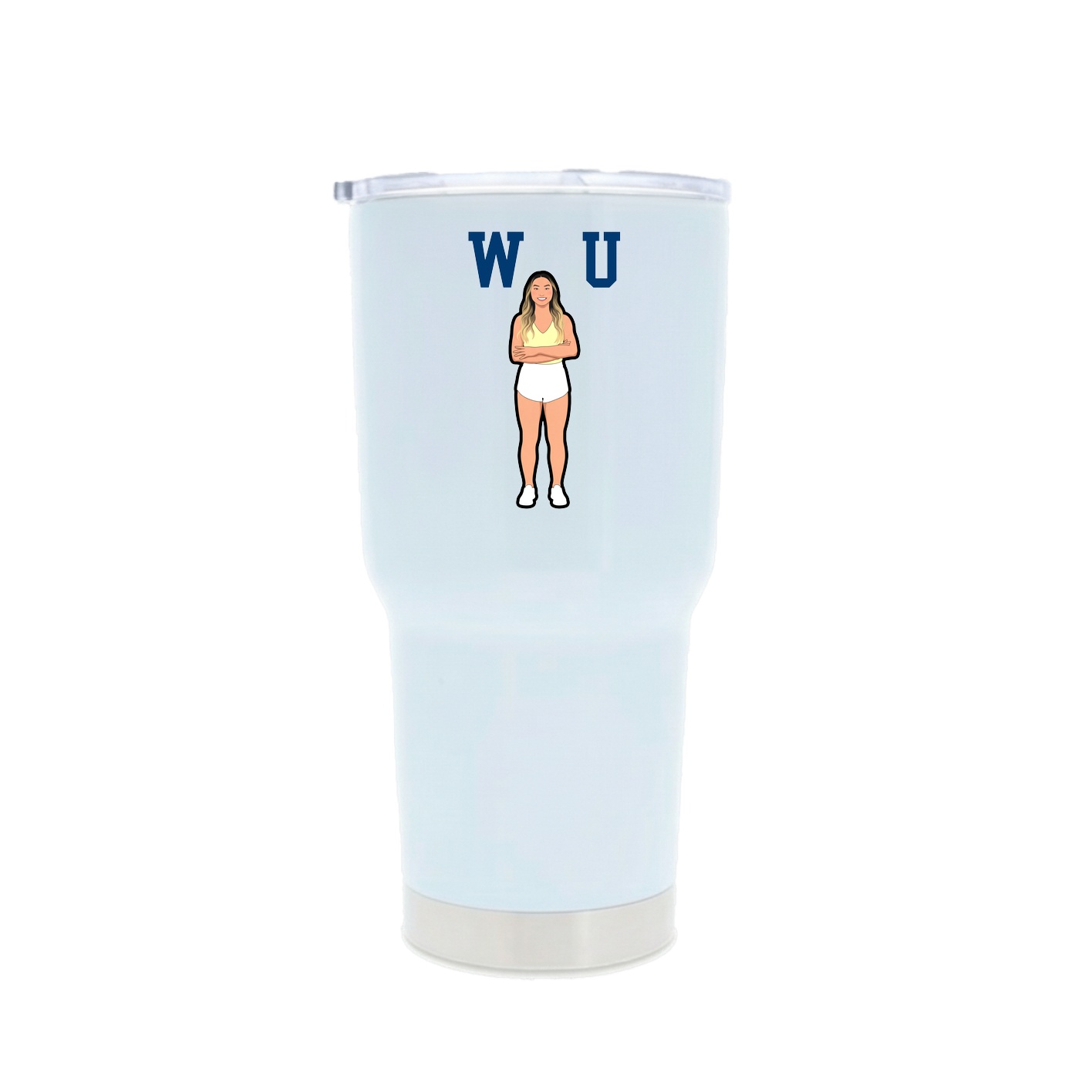 30oz Stainless Steel Tumbler — Shirsey in White