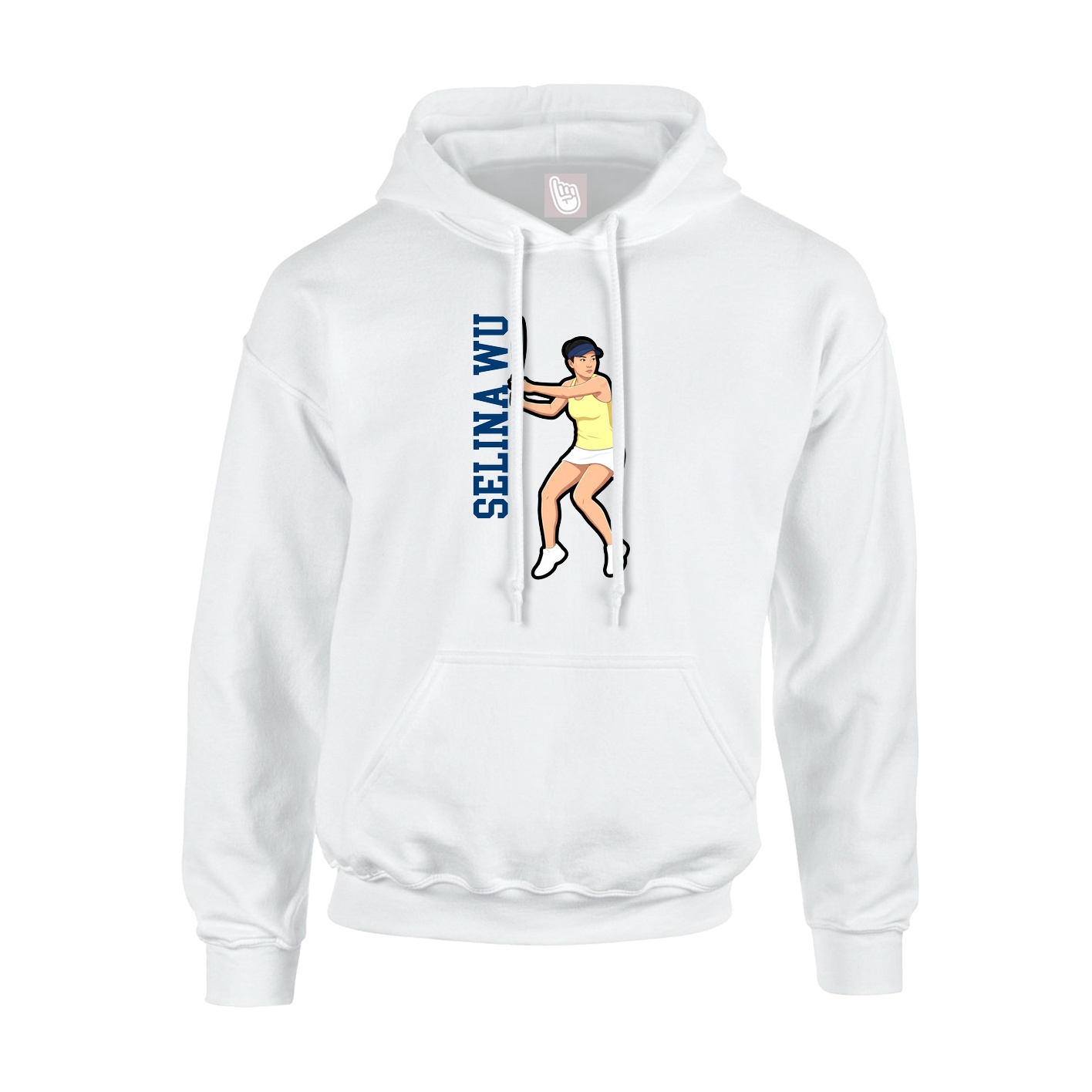 Youth Hoodie — Name Vertical in White