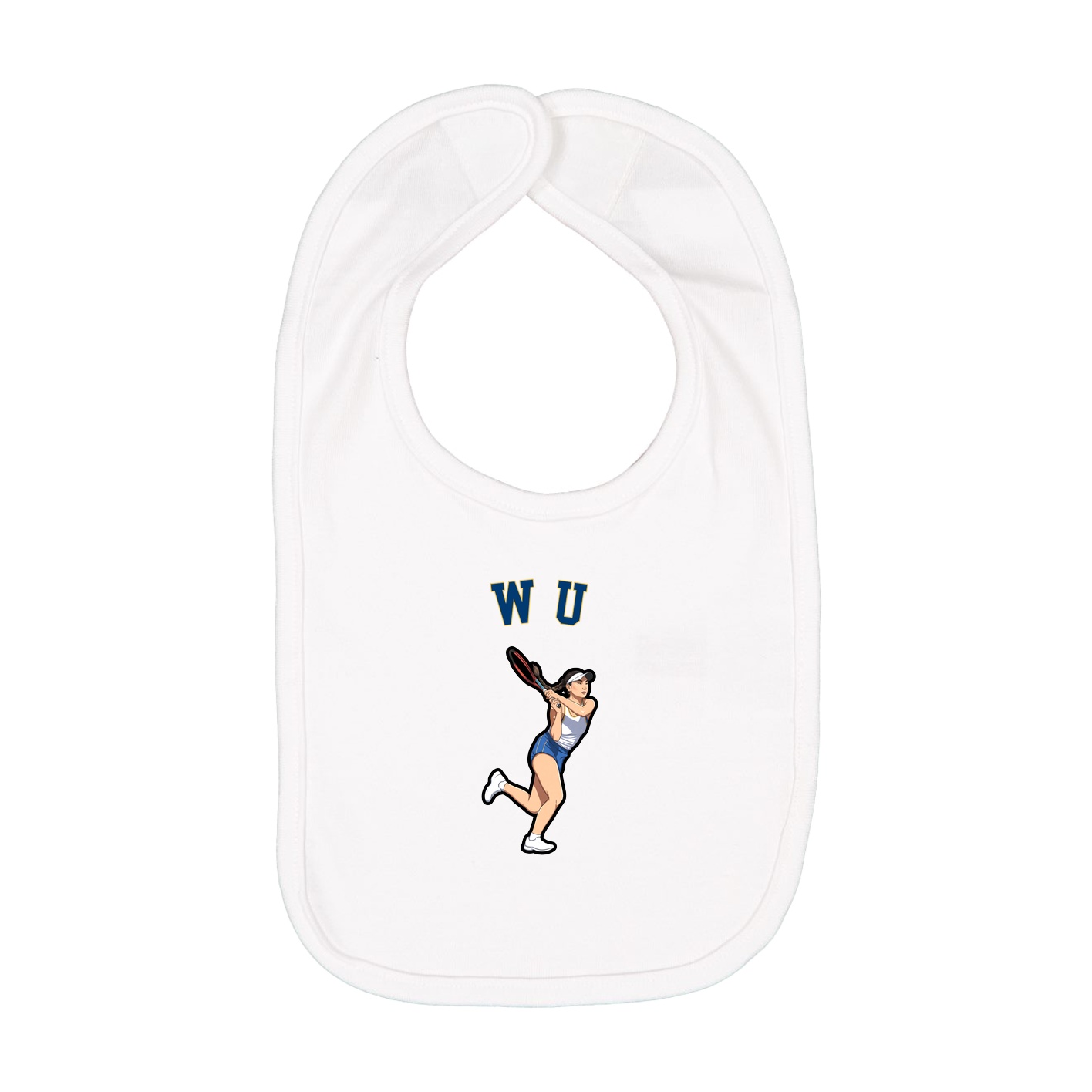 Infant Bib — Shirsey Arch in White