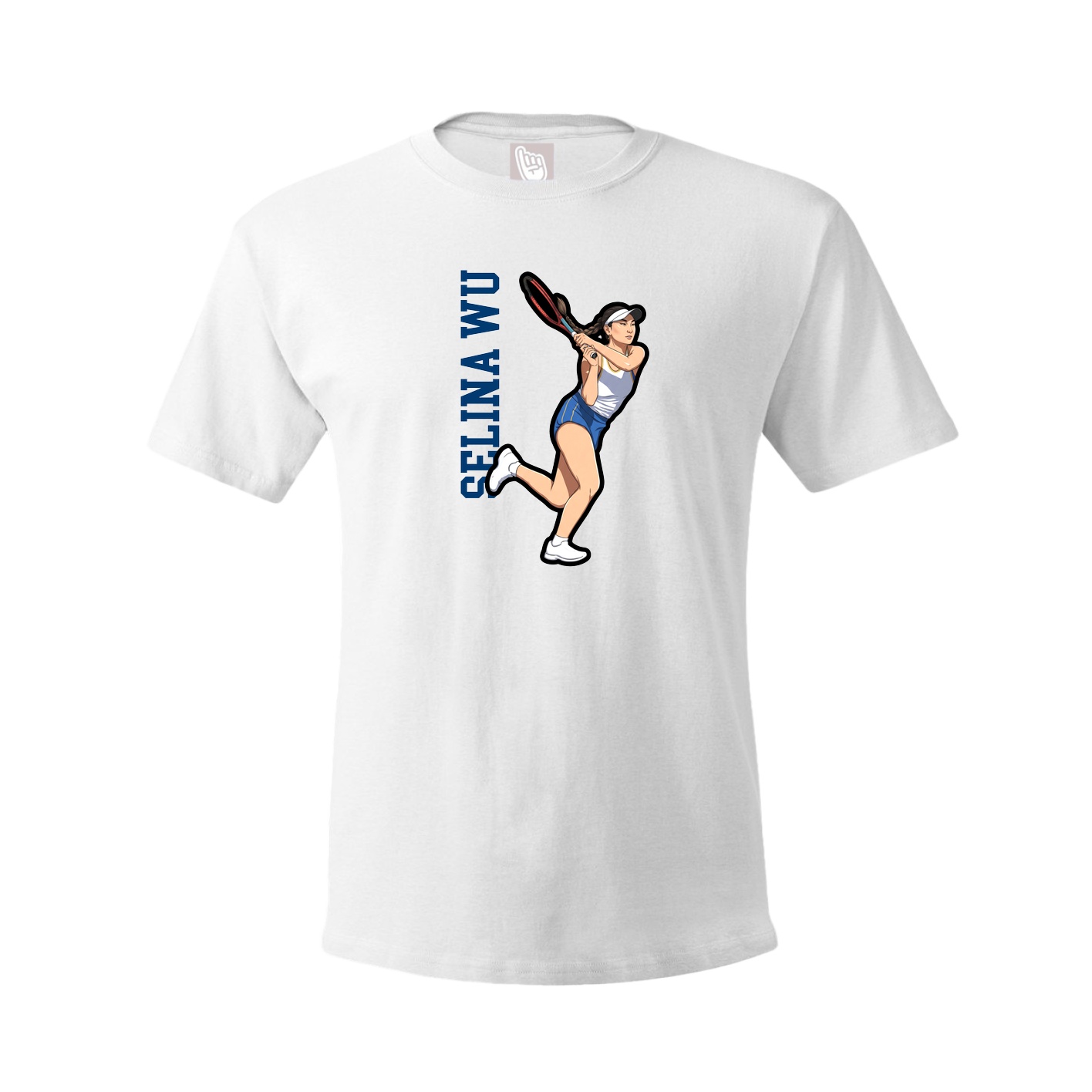Tee — Name Vertical in White