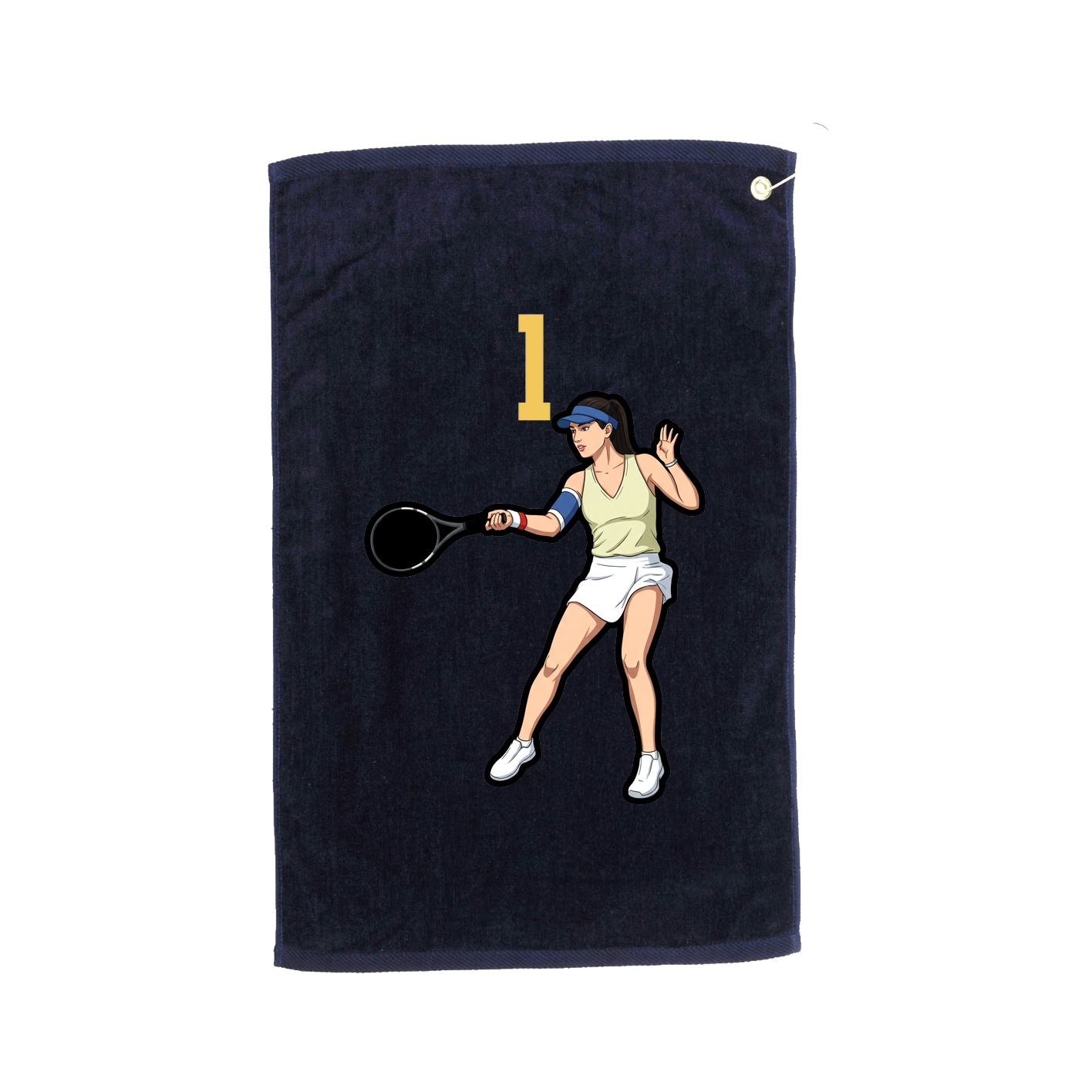 Golf Towel — Number Top in Navy