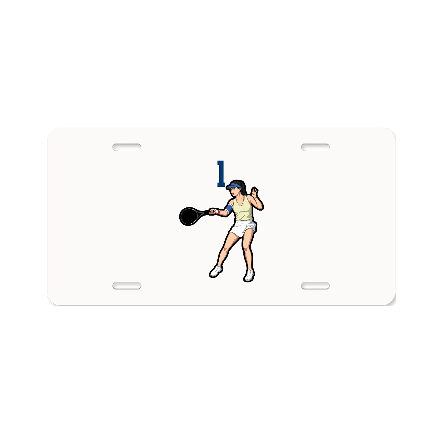 License Plate — Number Top in Classic