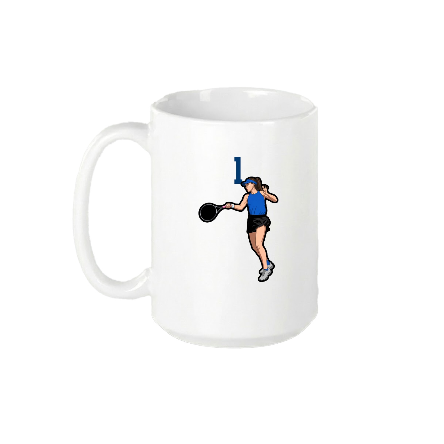 15oz Coffee Mug — Number Top in White