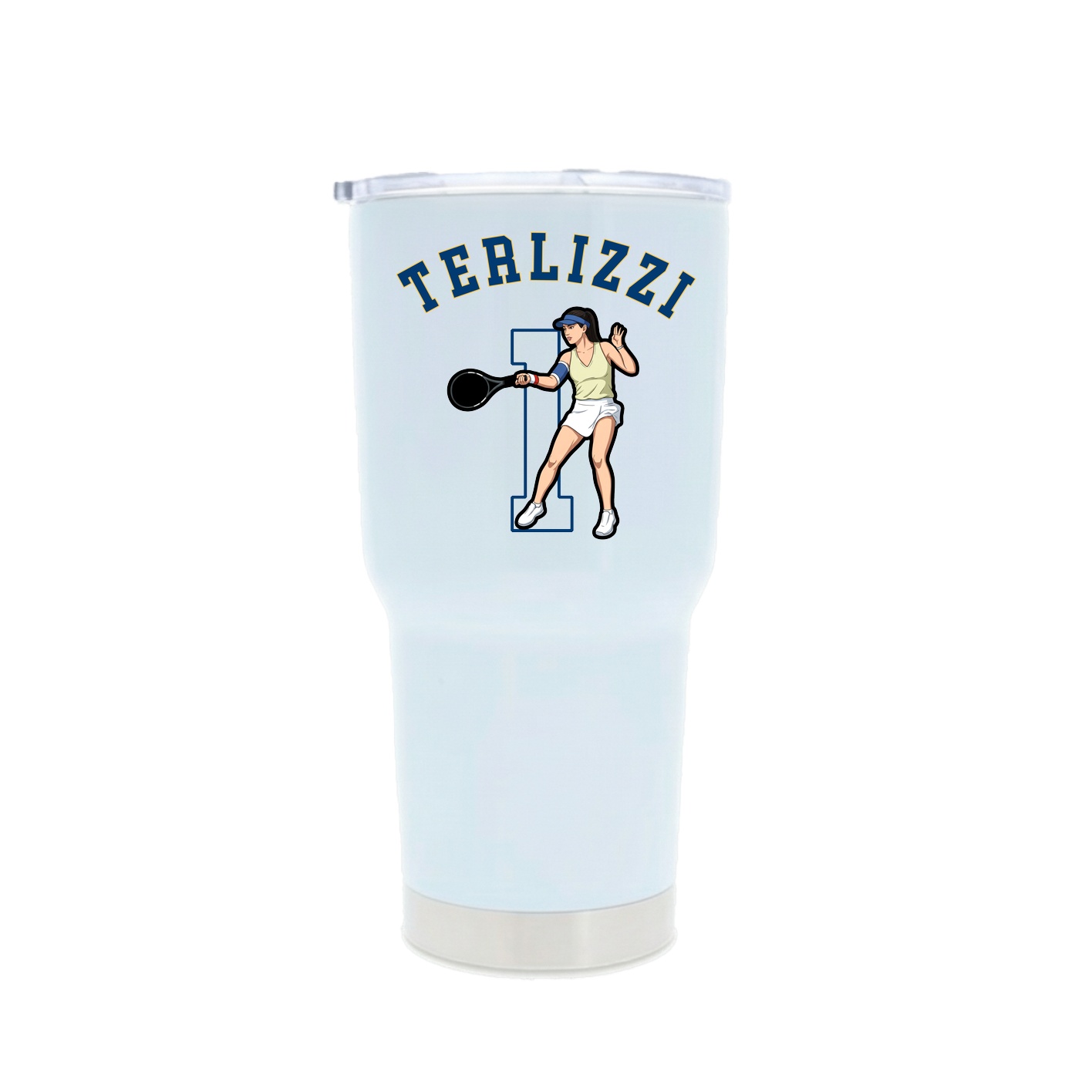 30oz Stainless Steel Tumbler — Shirsey Arch in White