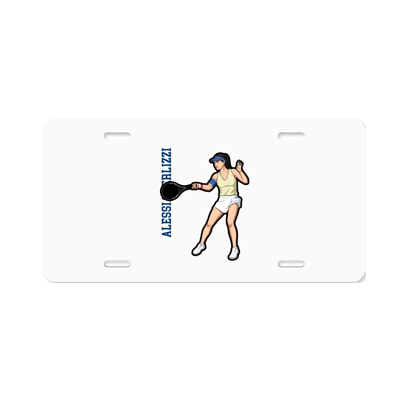 License Plate — Name Vertical in Classic