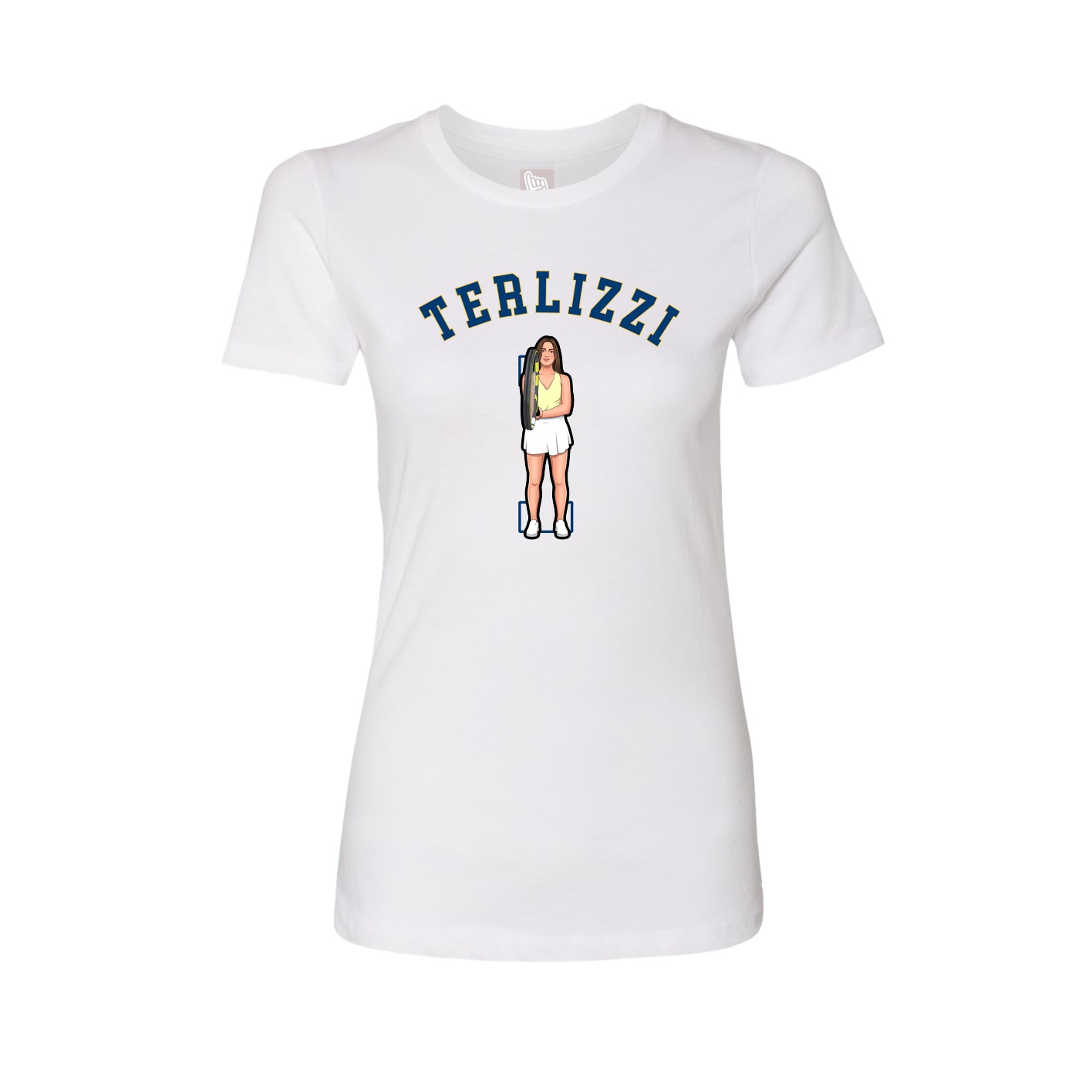 Fitted Women's Tee — Shirsey Arch in White