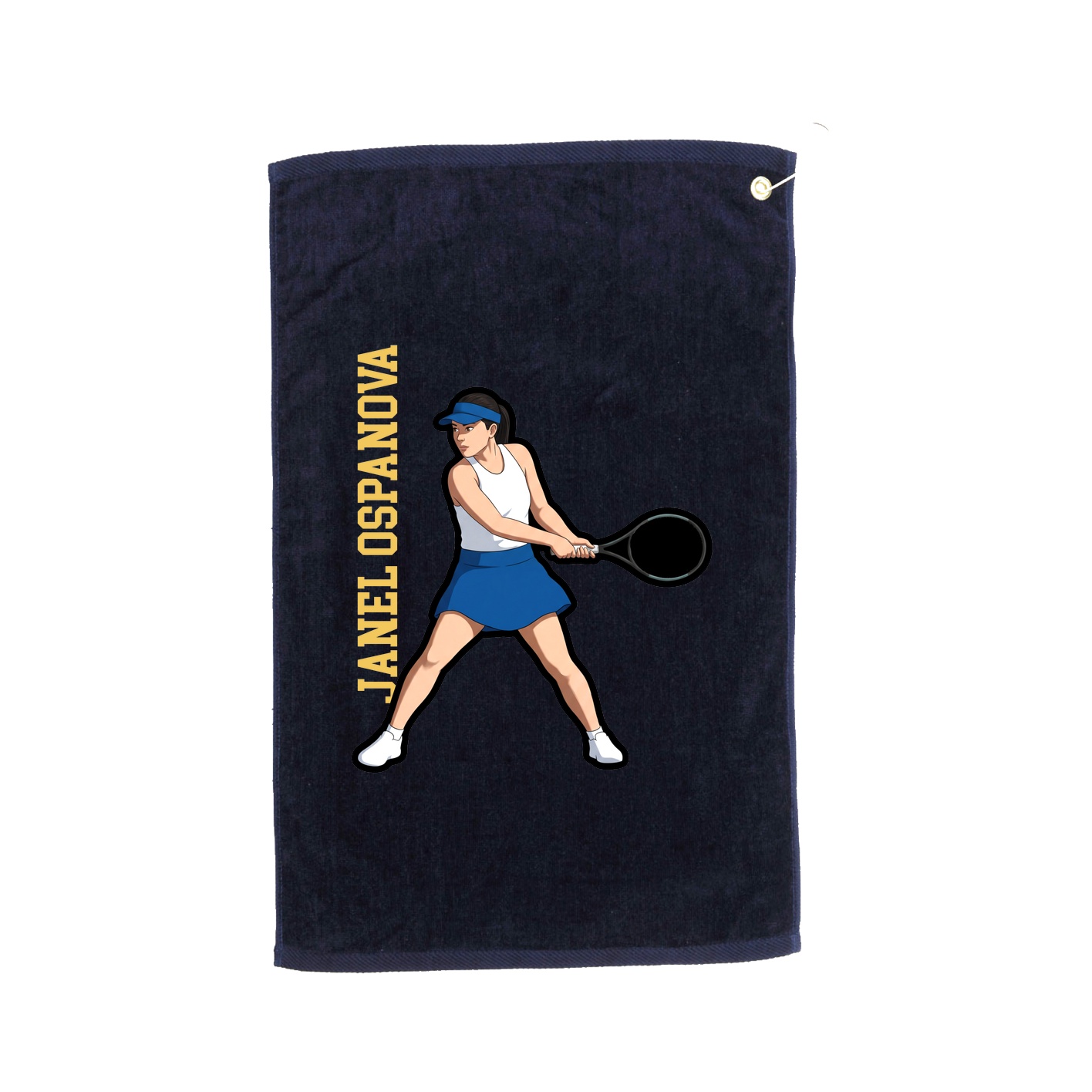 Golf Towel — Name Vertical in Navy