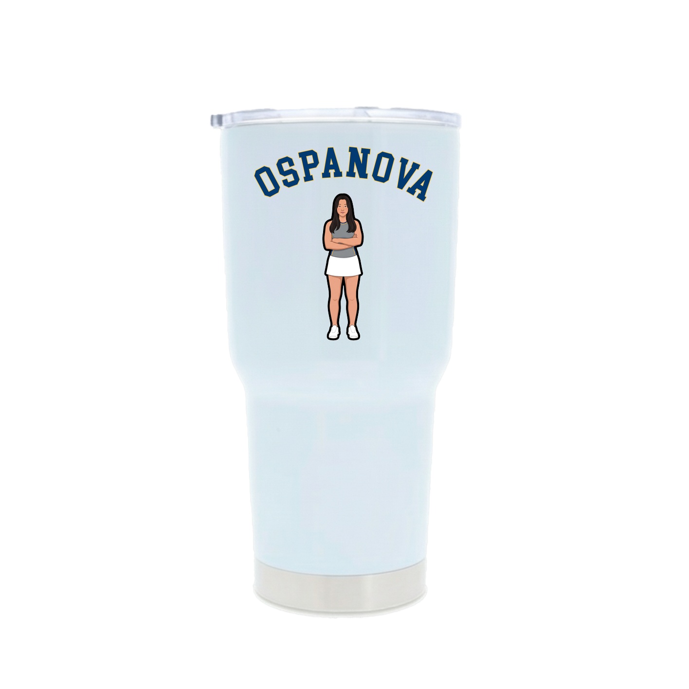 30oz Stainless Steel Tumbler — Shirsey Arch in White