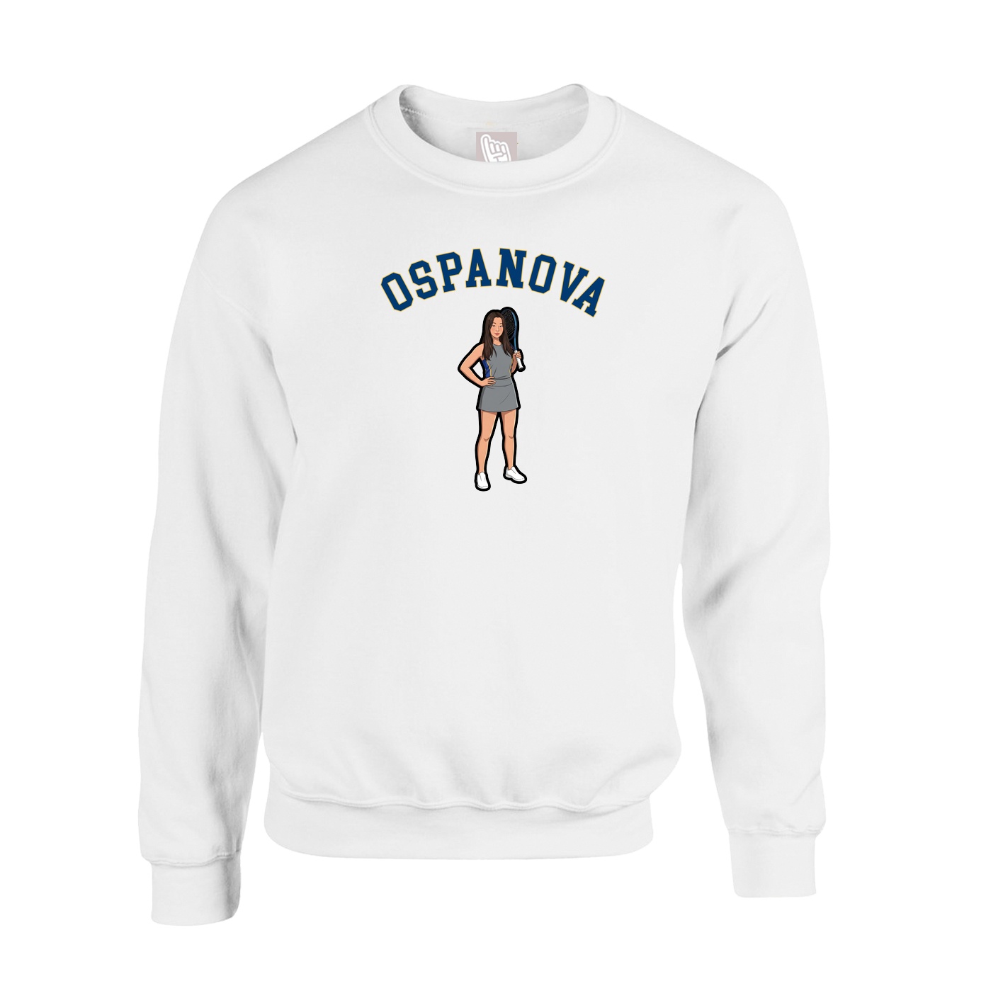Fleece Crew — Shirsey Arch in White