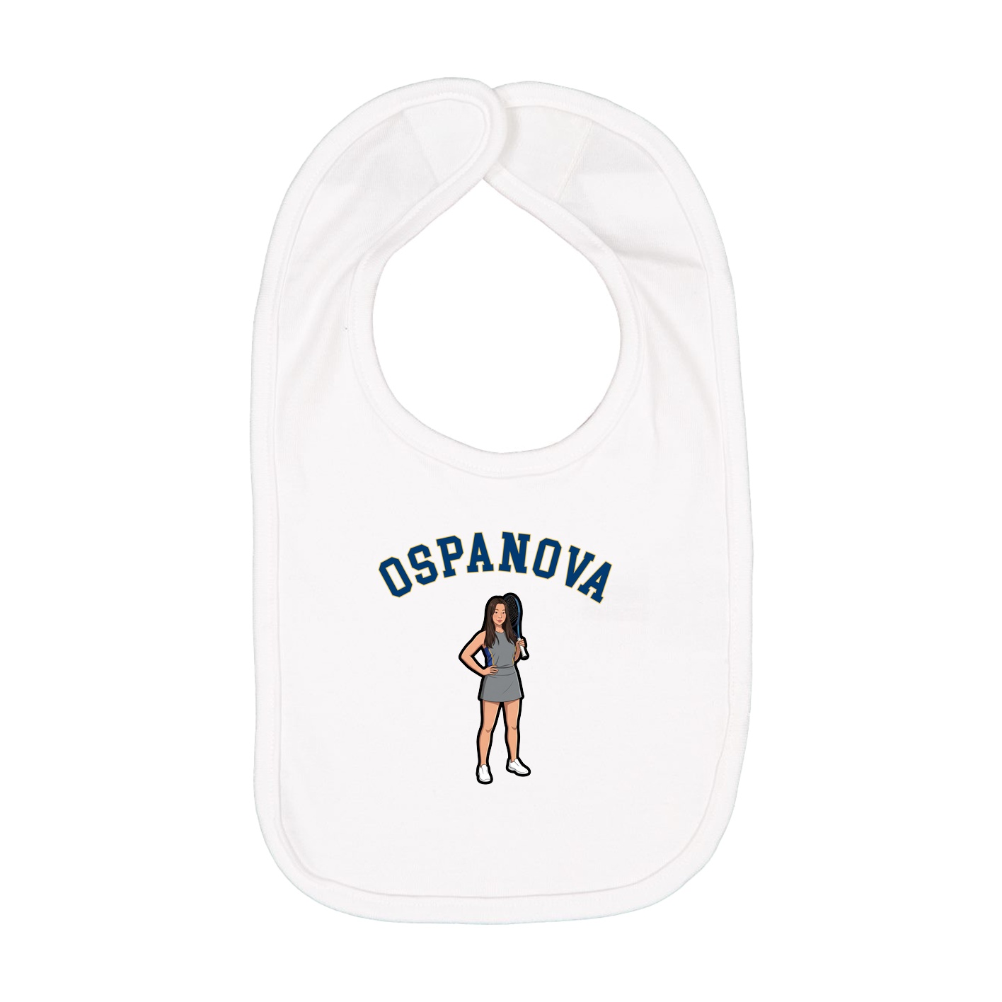 Infant Bib — Shirsey Arch in White