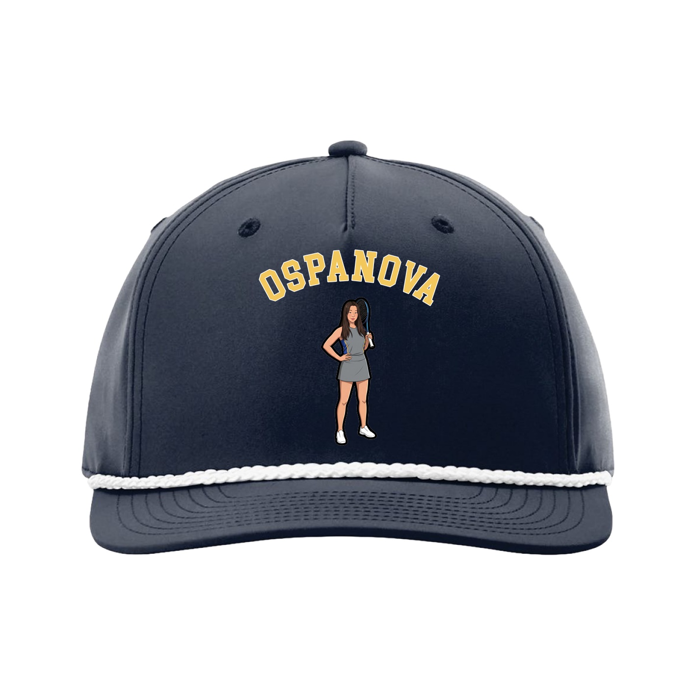 Five-Panel Classic Rope Cap — Shirsey Arch in Navy