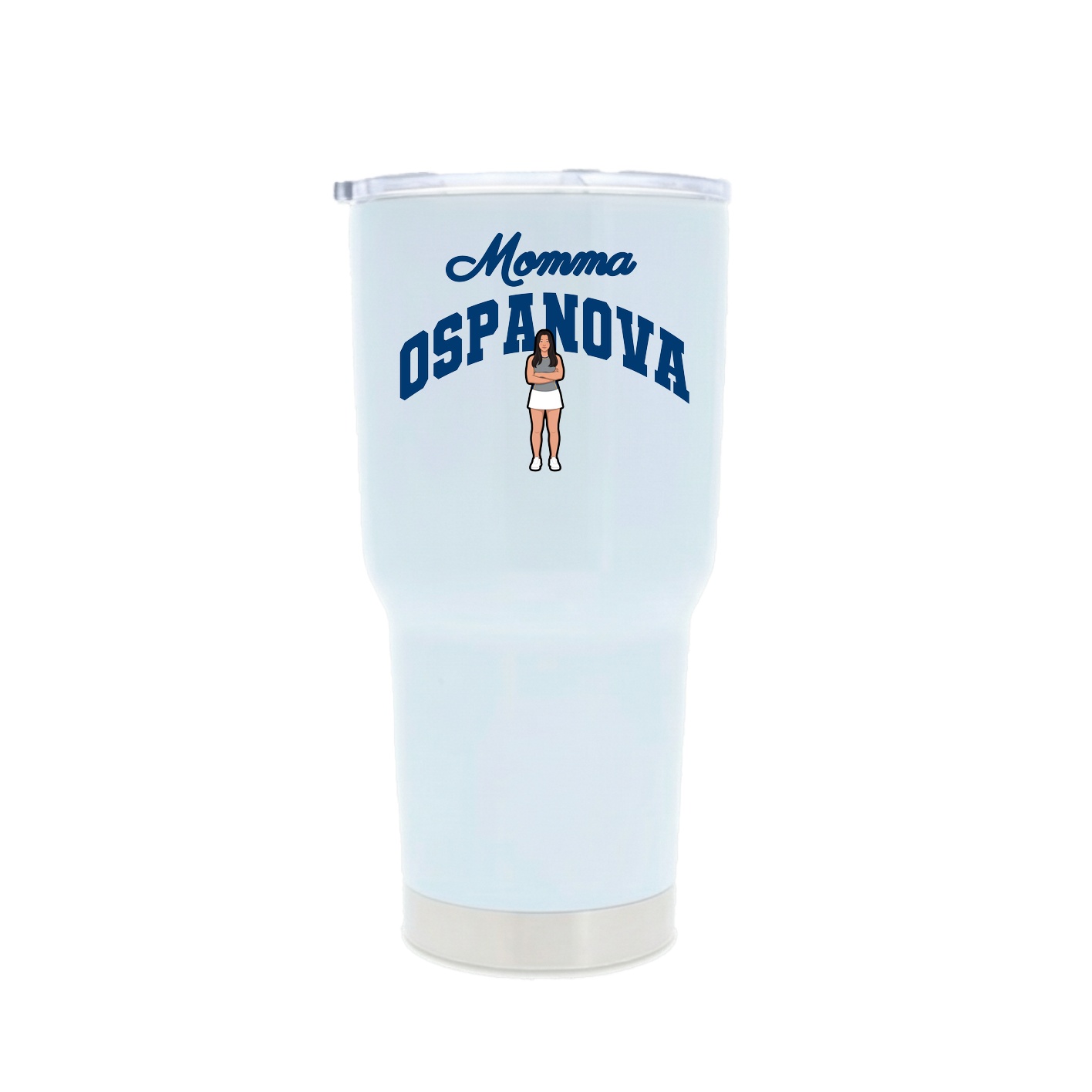 30oz Stainless Steel Tumbler — Mothers Day Arch in White