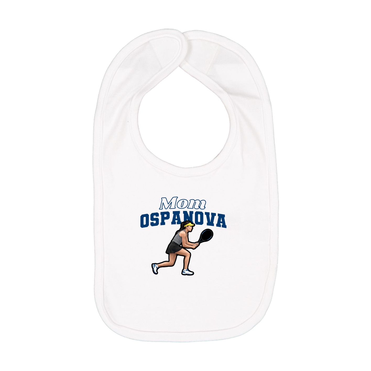 Infant Bib — Mothers Day Block in White