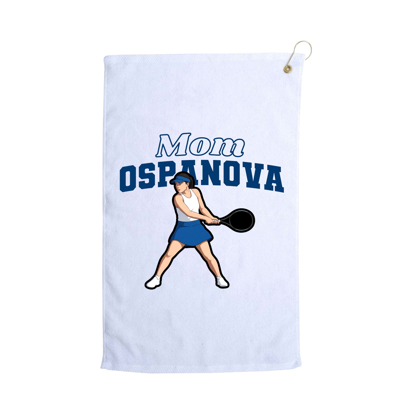 Golf Towel — Mothers Day Block in White