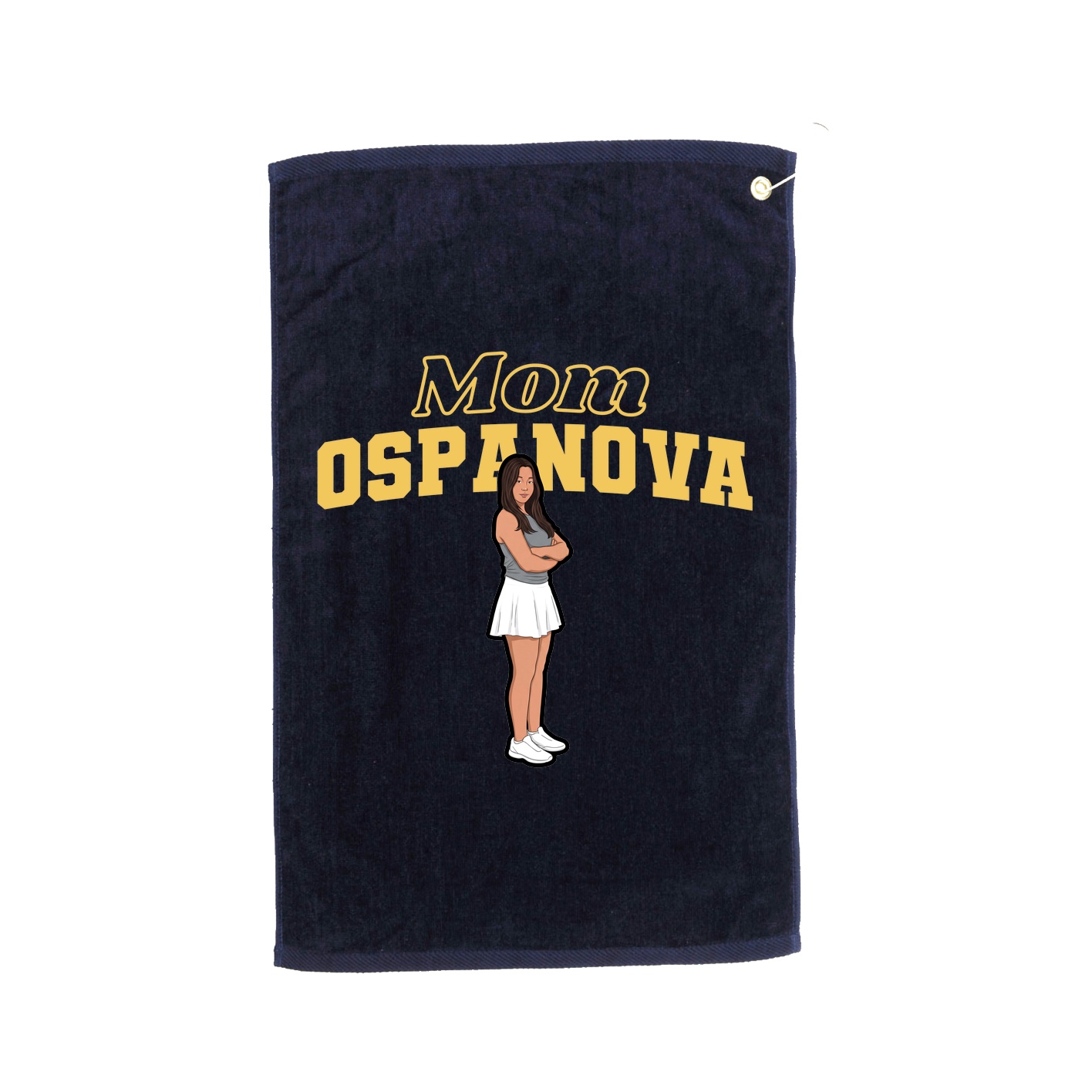 Golf Towel — Mothers Day Block in Navy