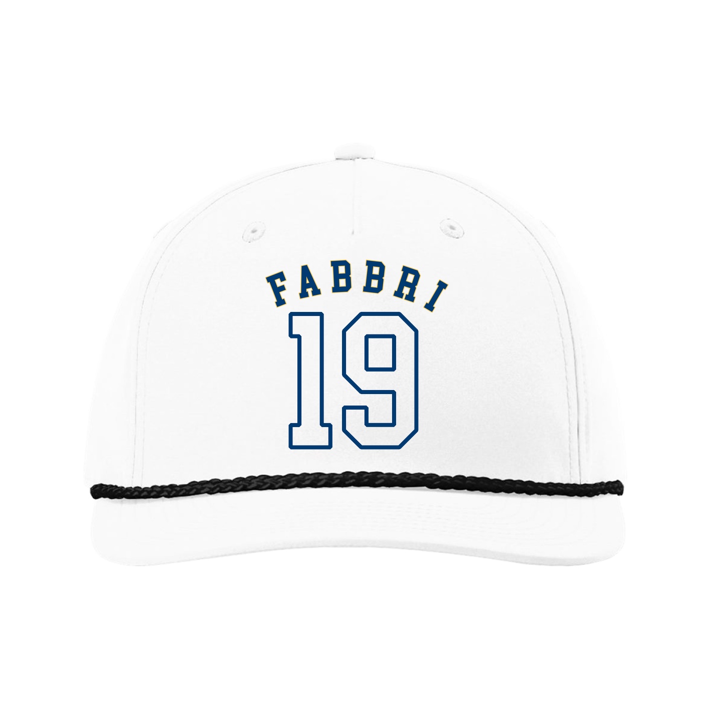 Five-Panel Classic Rope Cap — Shirsey Arch in White