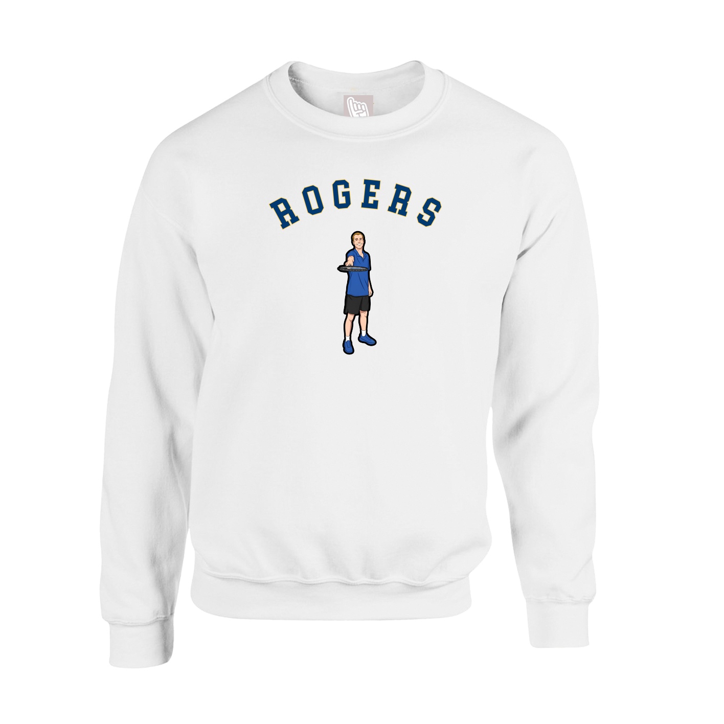 Fleece Crew — Shirsey Arch in White